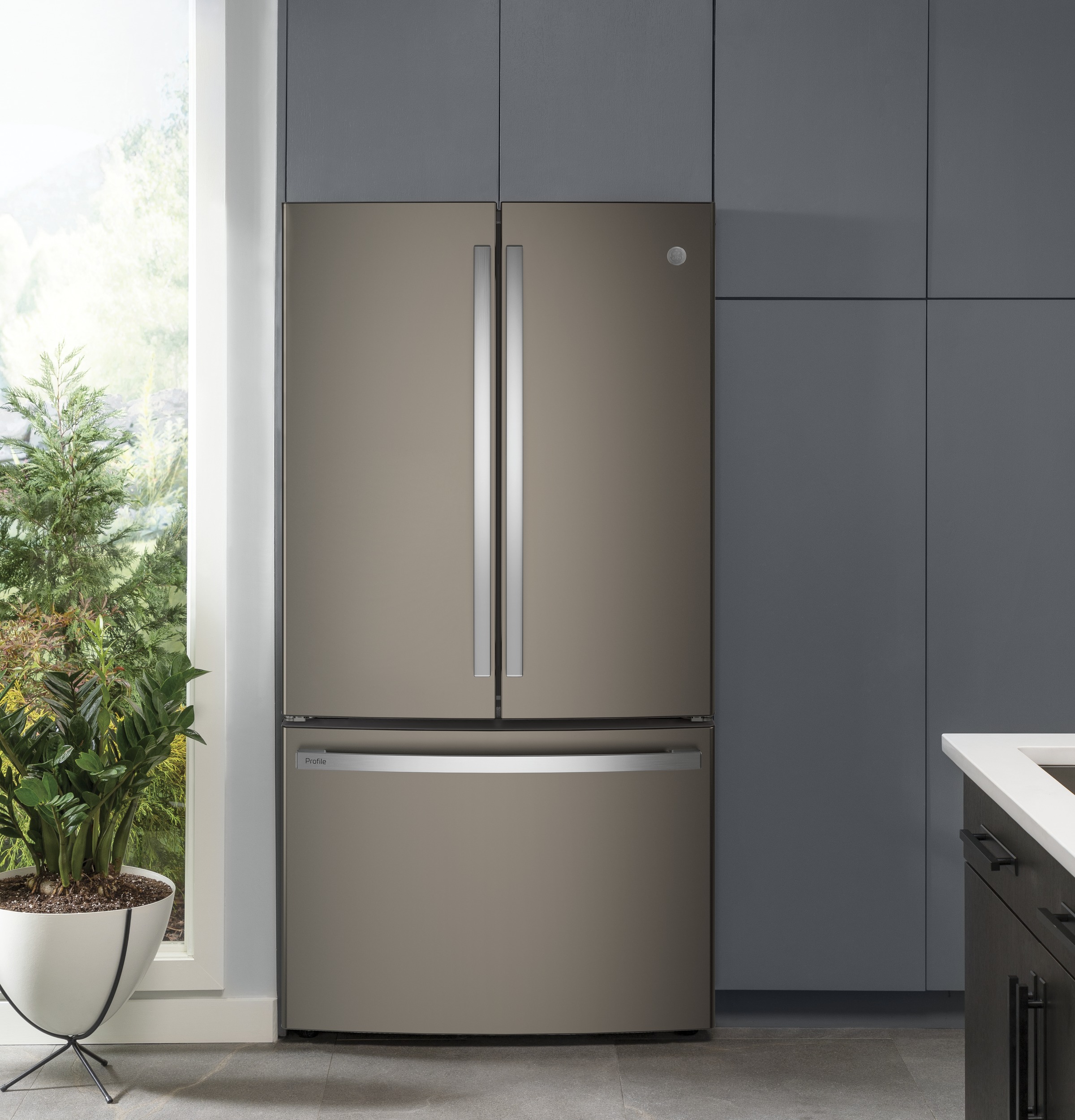 Series 23.1 Cu. Ft. Counter-Depth French-Door Refrigerator PWE23KMKES