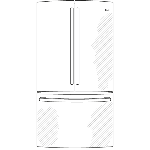 Series 23.1 Cu. Ft. Counter-Depth French-Door Refrigerator PWE23KSDSS