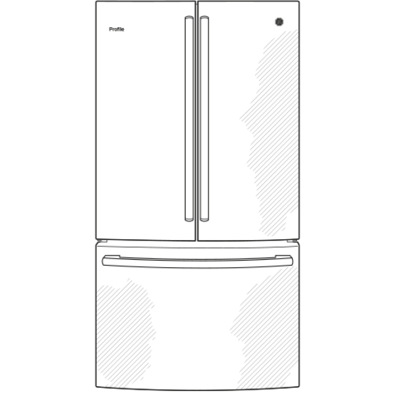 23.1 Cu. Ft. Counter-Depth Fingerprint Resistant French-Door Refrigerator view 3