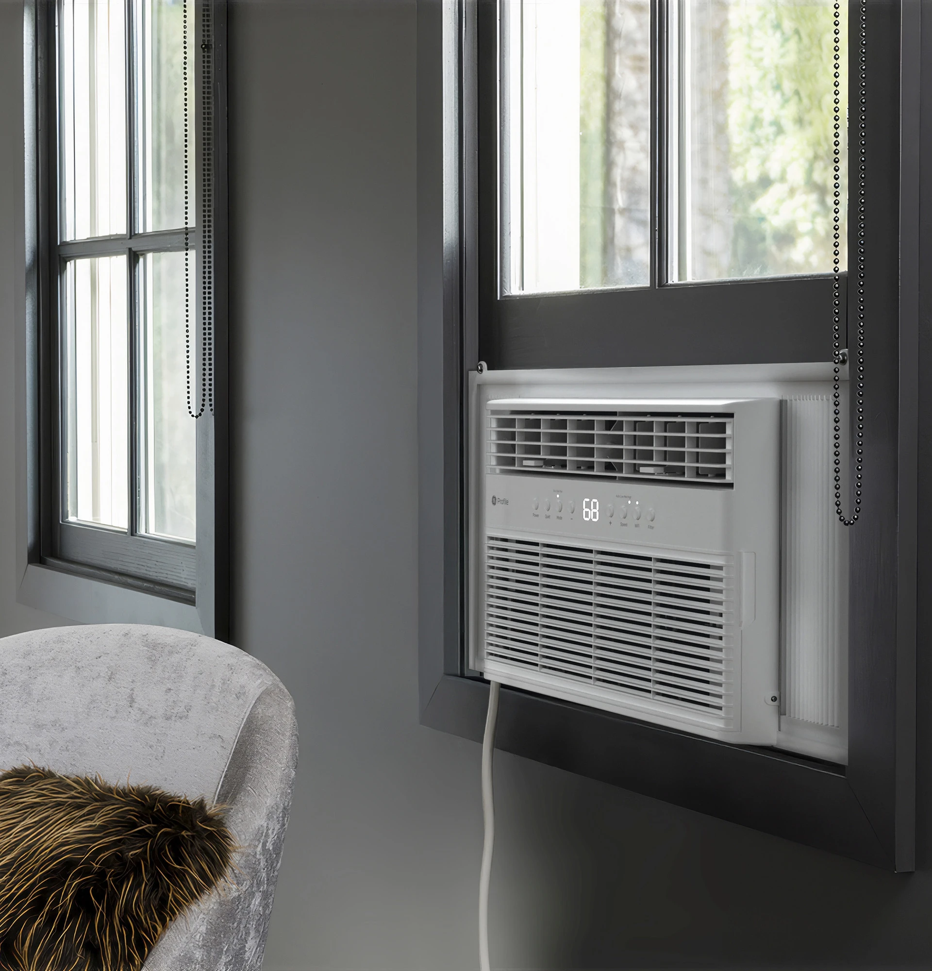 GE Profile™ 10,000 BTU Inverter Smart Ultra Quiet Window Air Conditioner for Medium Rooms up to 450 sq. ft. PWJV10WWF