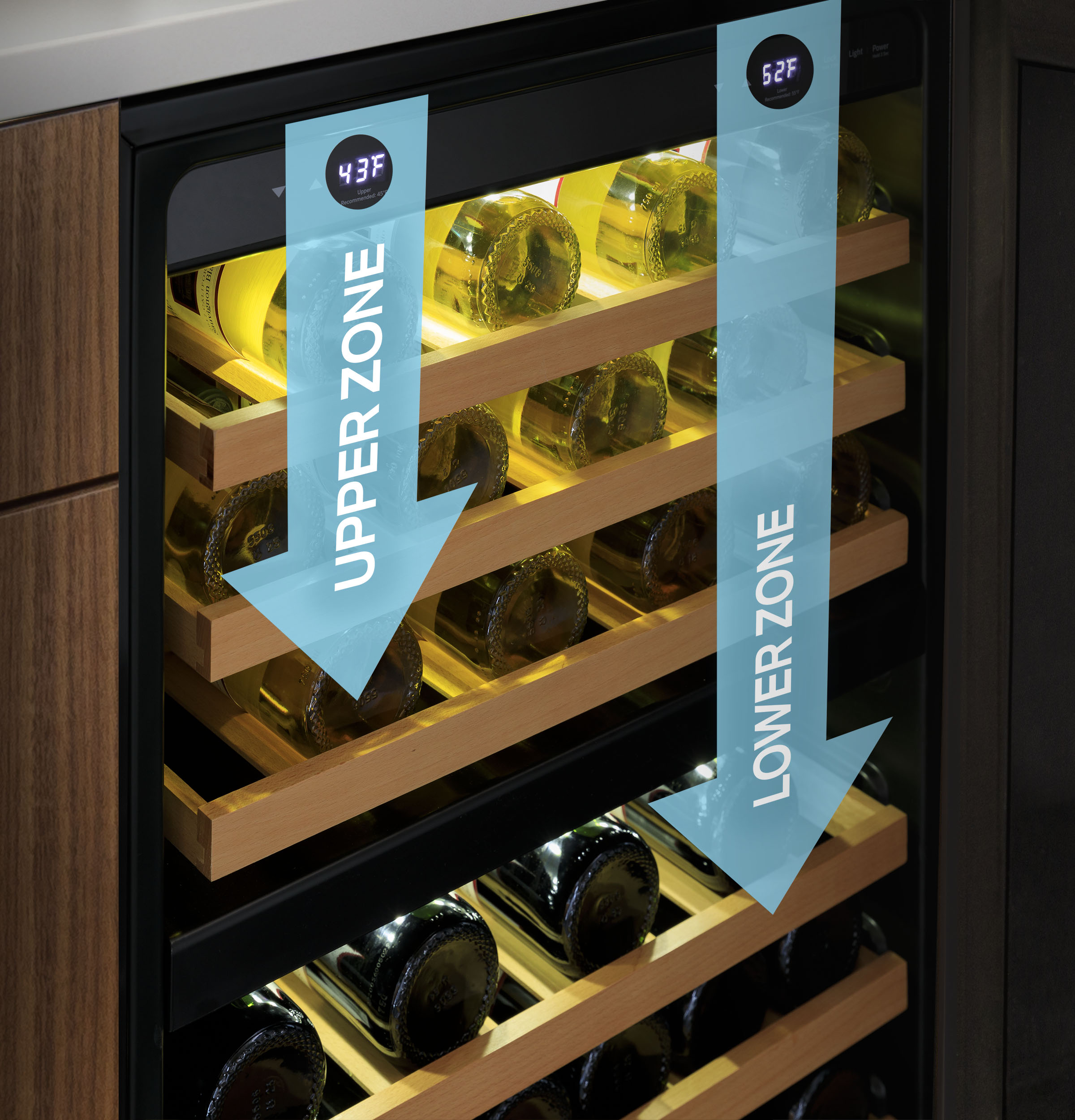 44-Bottle Dual Zone Wine Cooler view 8