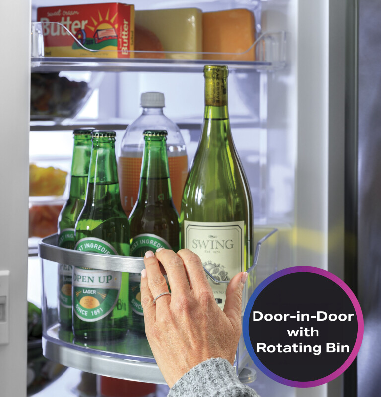 22.4 Cu. Ft. Smart Counter-Depth Fingerprint Resistant 4-Door French-Door Refrigerator with Door In Door view 27