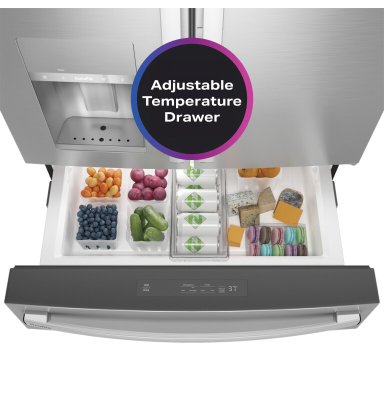 22.4 Cu. Ft. Smart Counter-Depth Fingerprint Resistant 4-Door French-Door Refrigerator with Door In Door view 29