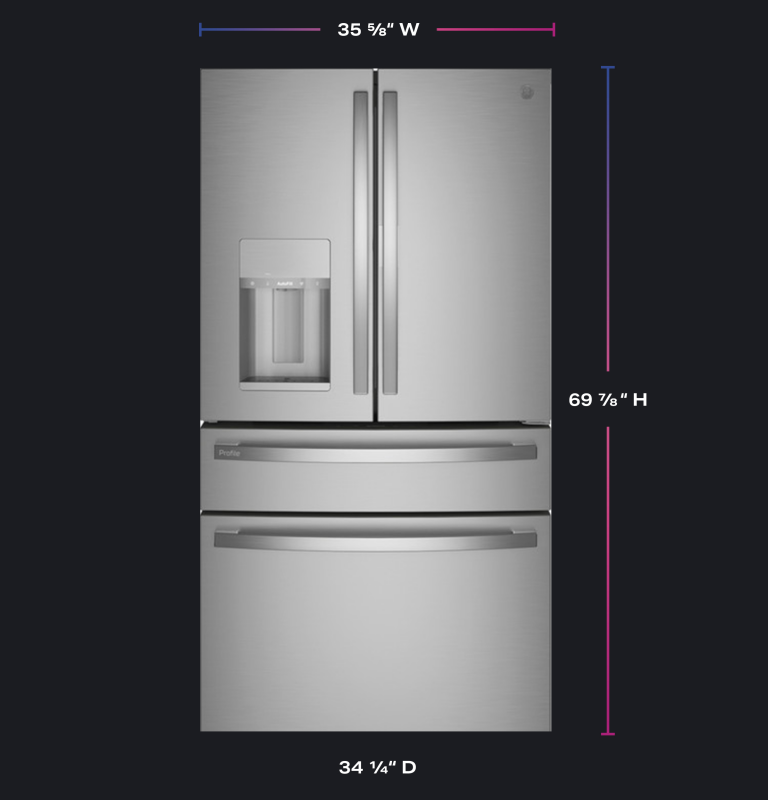 22.4 Cu. Ft. Smart Counter-Depth Fingerprint Resistant 4-Door French-Door Refrigerator with Door In Door view 5