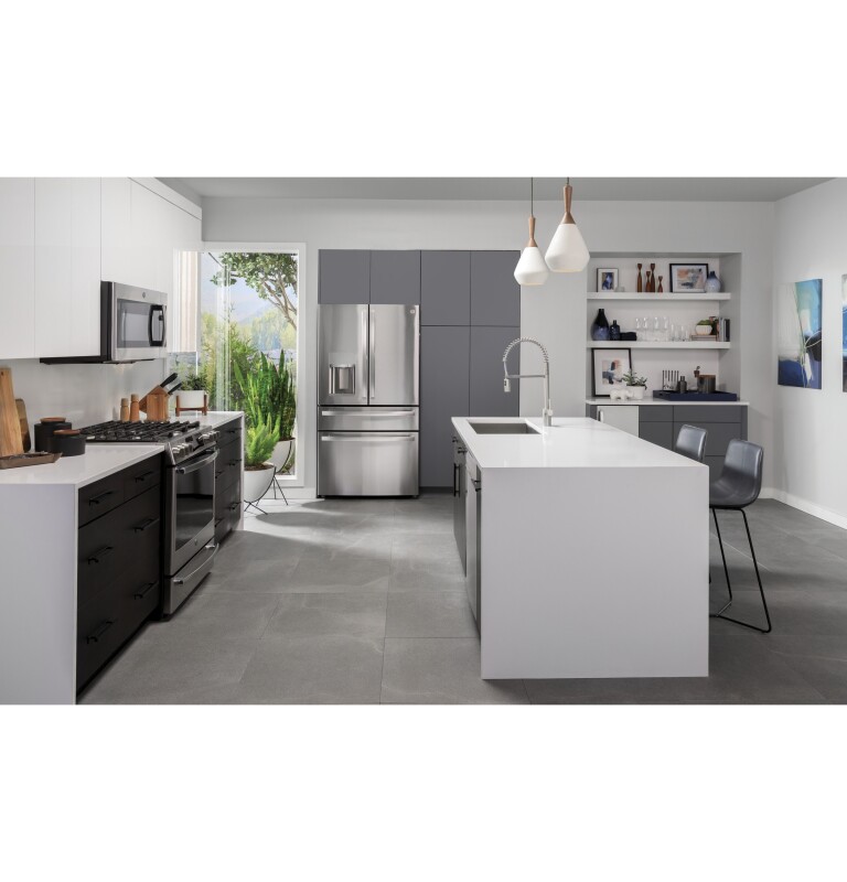 22.4 Cu. Ft. Smart Counter-Depth Fingerprint Resistant 4-Door French-Door Refrigerator with Door In Door view 19