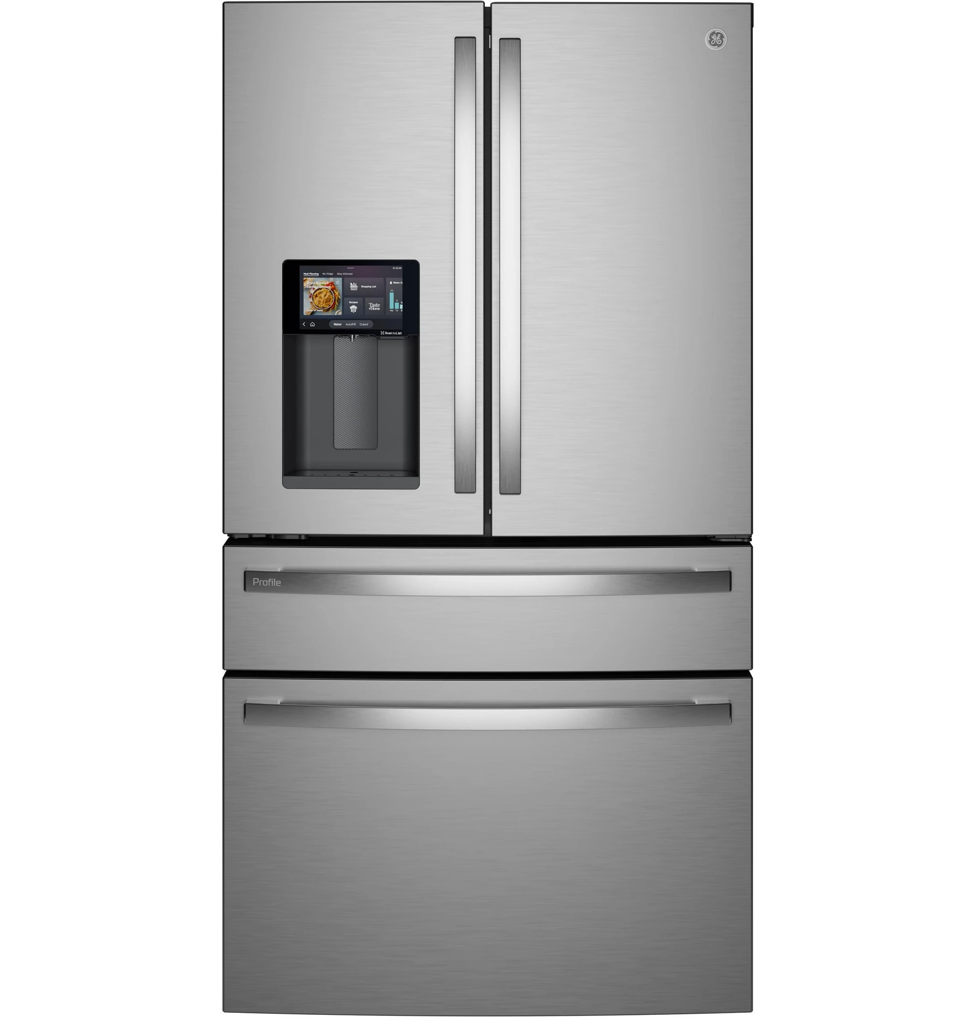 22.4 Cu. Ft. Smart Counter-Depth 4-Door French-Door Refrigerator with Kitchen Assistant PXD22HYYFS