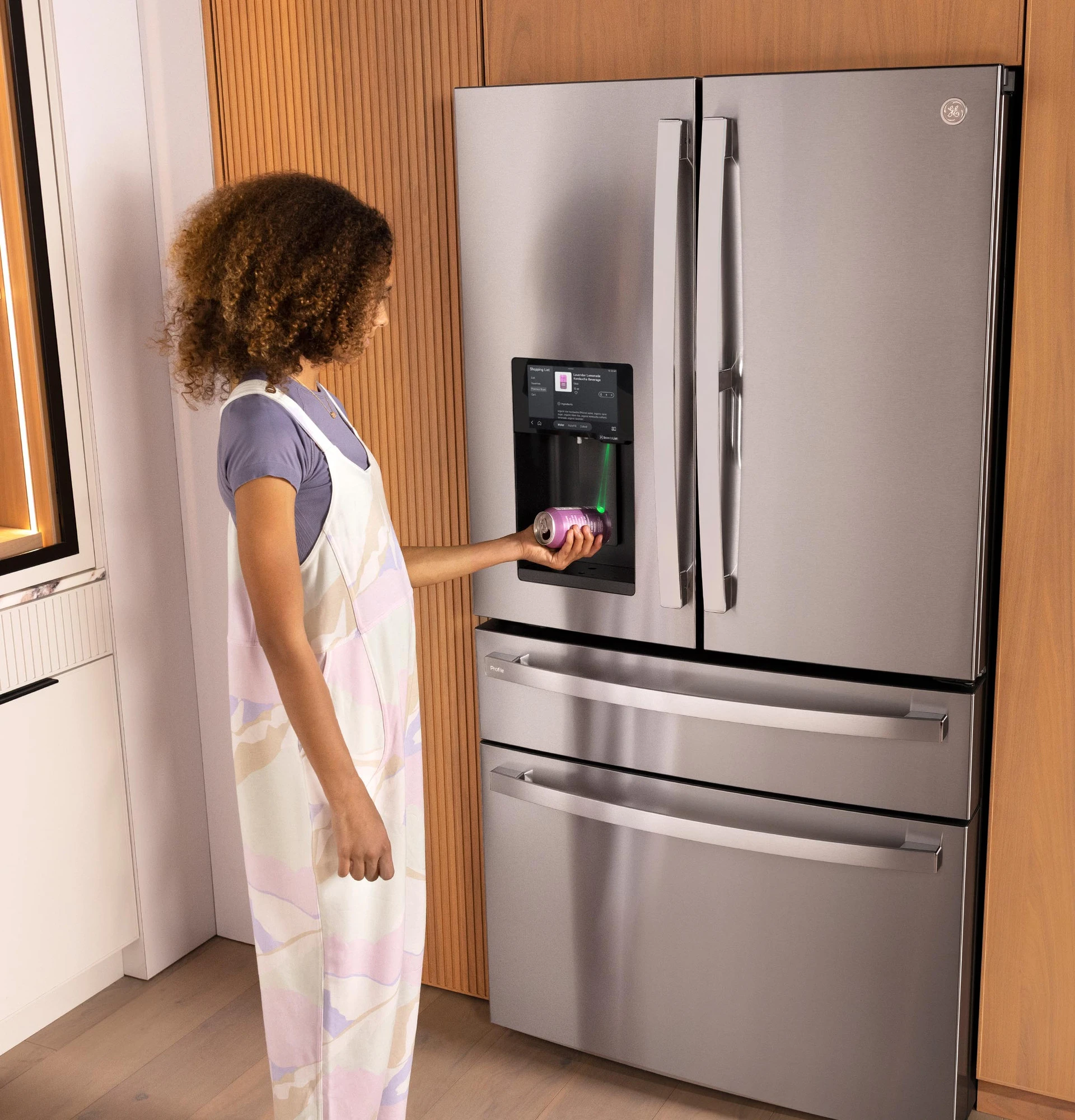 22.4 Cu. Ft. Smart Counter-Depth 4-Door French-Door Refrigerator with Kitchen Assistant PXD22HYYFS