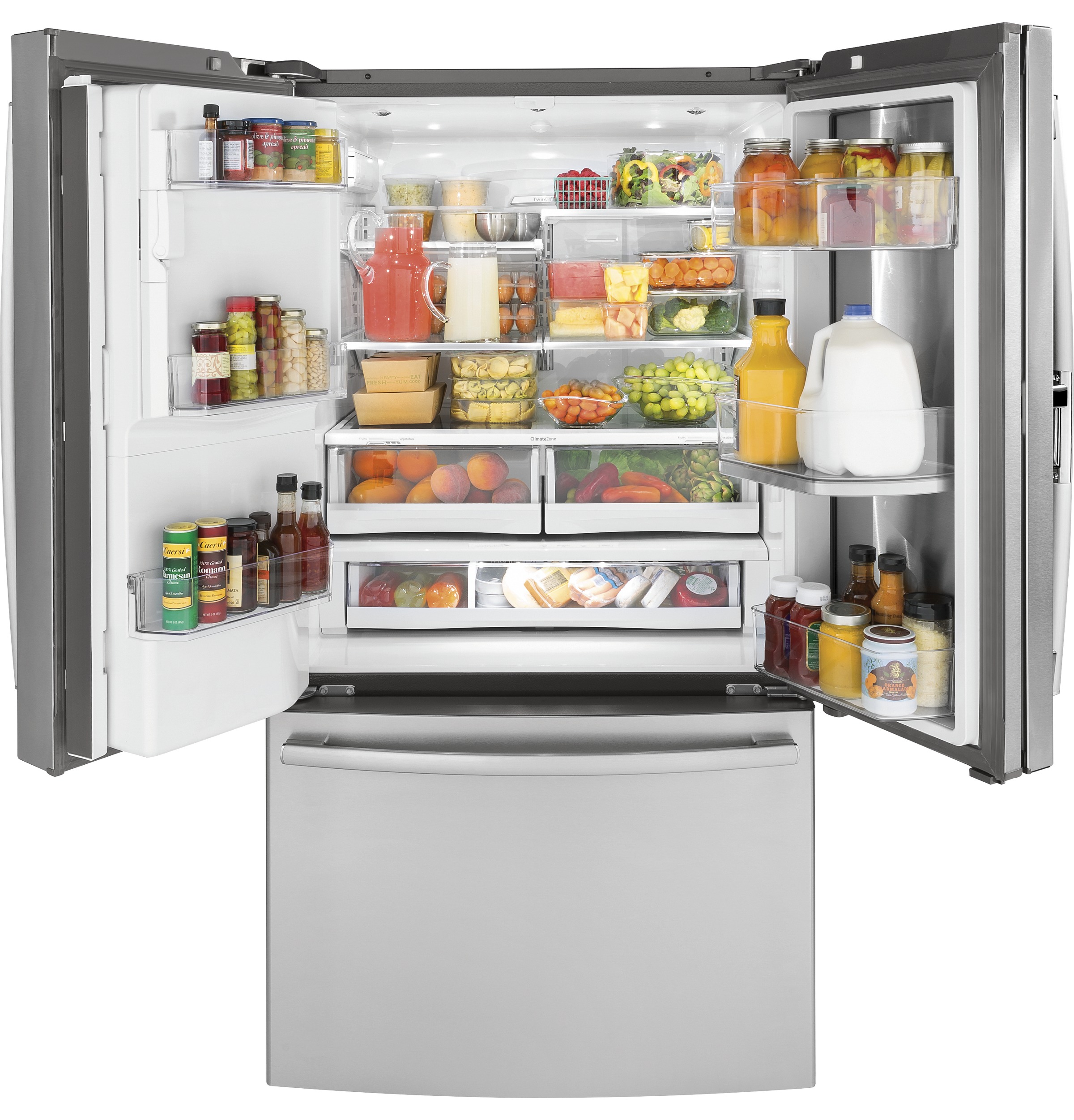 Series 22.1 Cu. Ft. Counter-Depth French-Door Refrigerator with Door In Door and Hands-Free AutoFill PYD22KSLSS