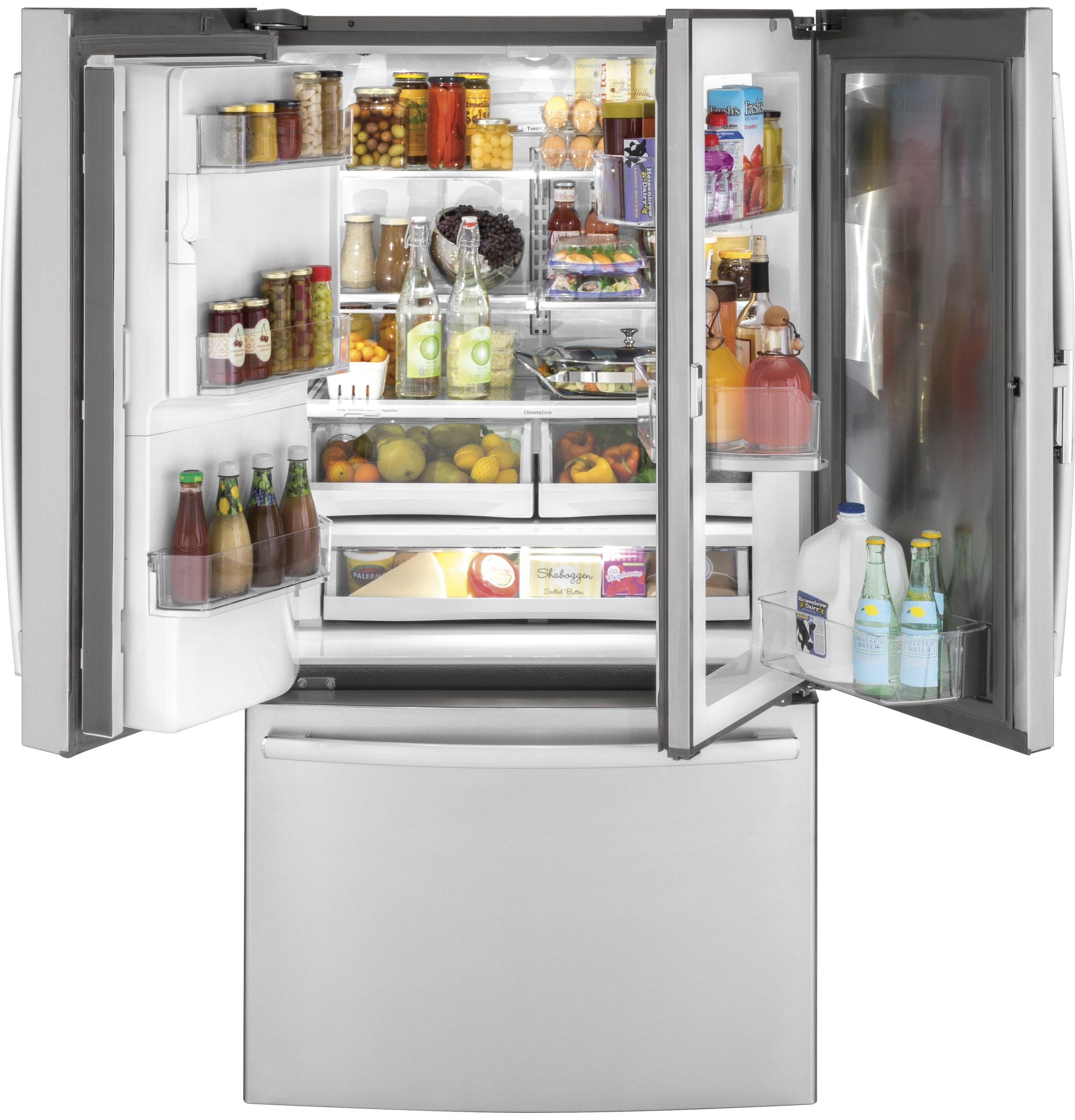 Series 22.1 Cu. Ft. Counter-Depth French-Door Refrigerator with Door In Door and Hands-Free AutoFill PYD22KSLSS