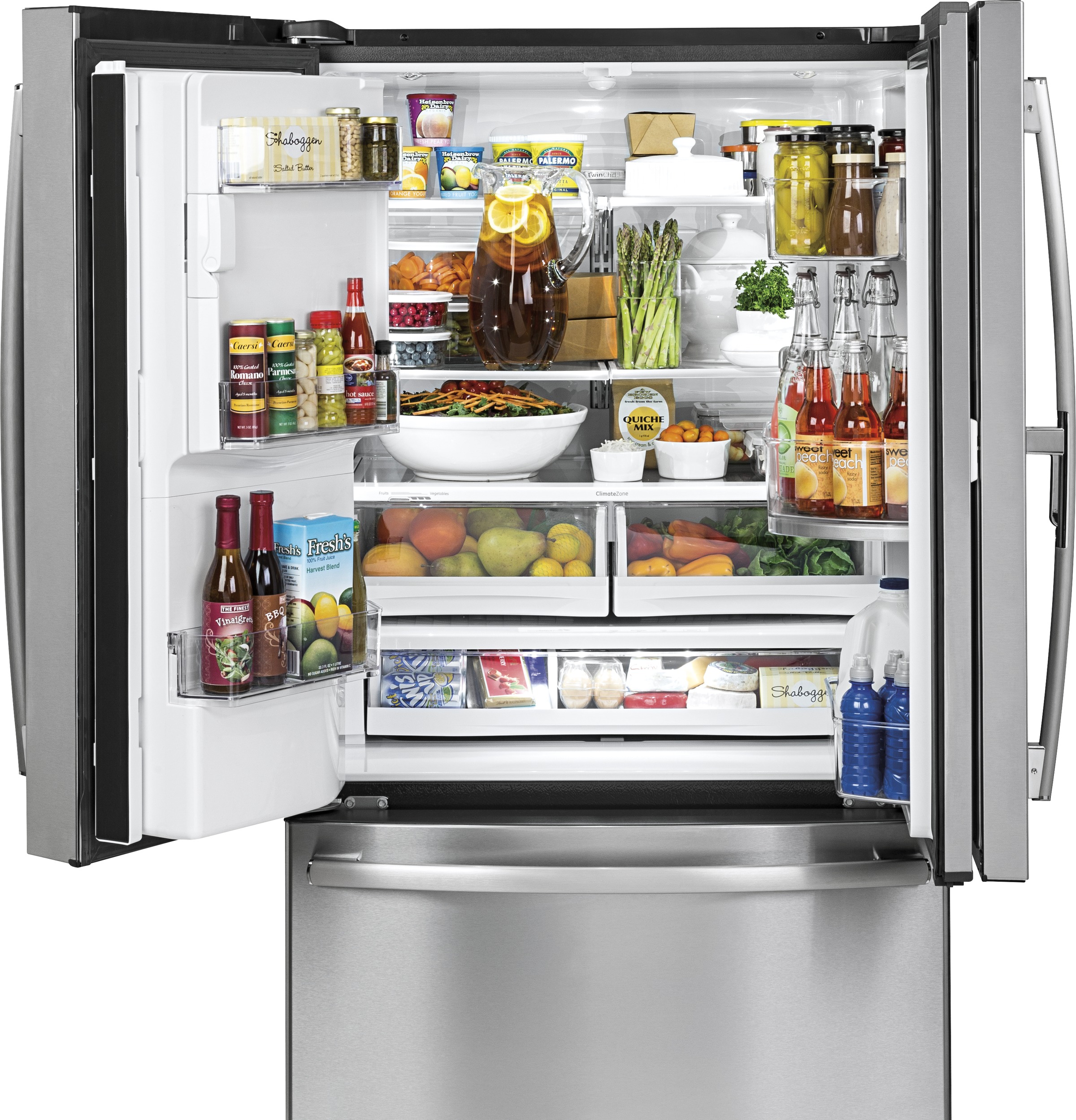 Series 22.1 Cu. Ft. Counter-Depth French-Door Refrigerator with Door In Door and Hands-Free AutoFill PYD22KSLSS