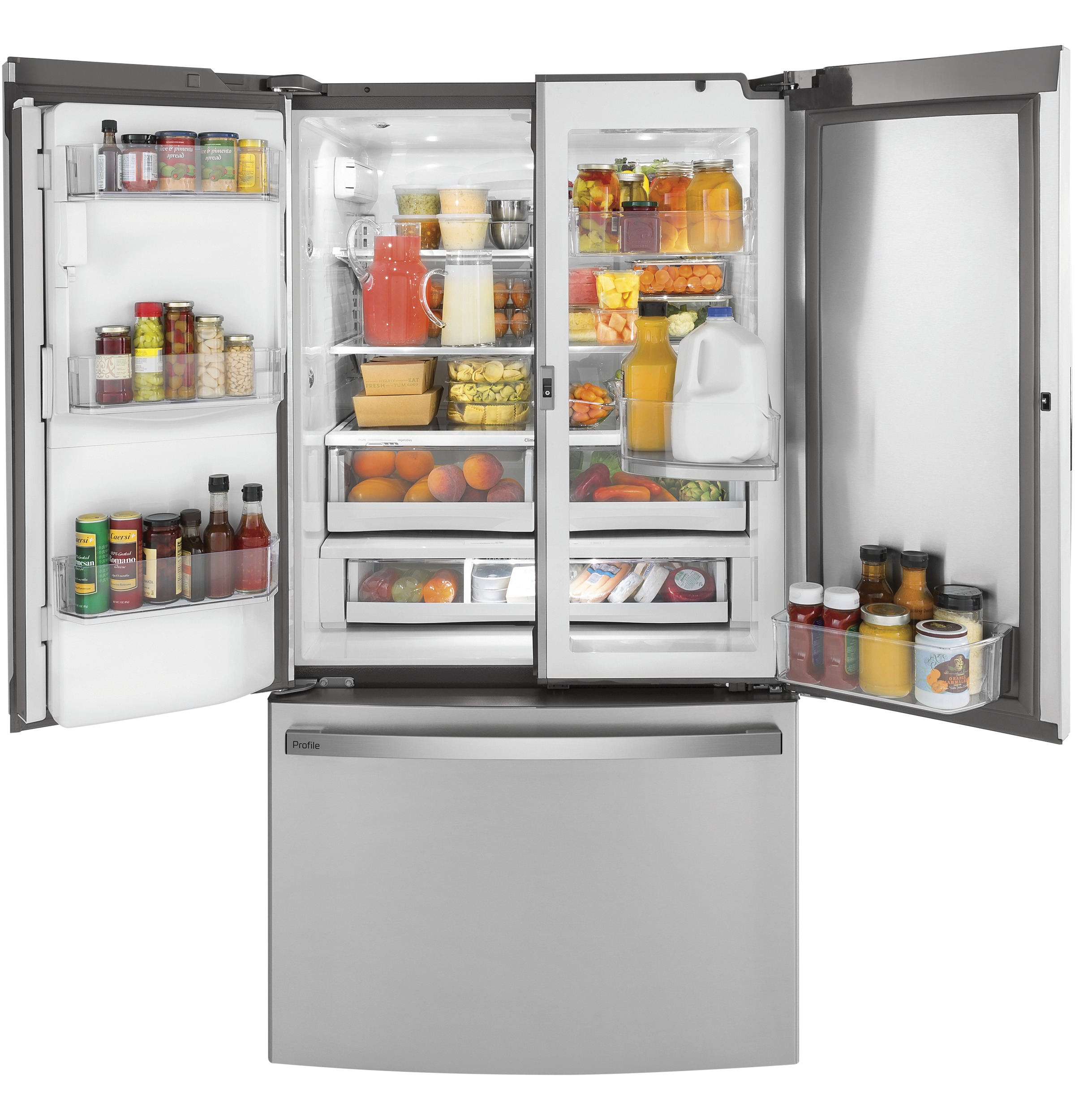 22.1 Cu. Ft. Counter-Depth Fingerprint Resistant French-Door Refrigerator with Door In Door and Hands-Free AutoFill PYD22KYNFS