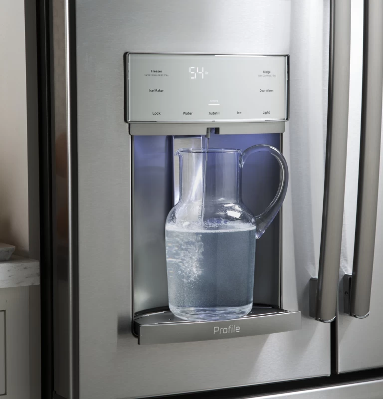 22.1 Cu. Ft. Counter-Depth French-Door Refrigerator with Hands-Free AutoFill PYE22KBLTS