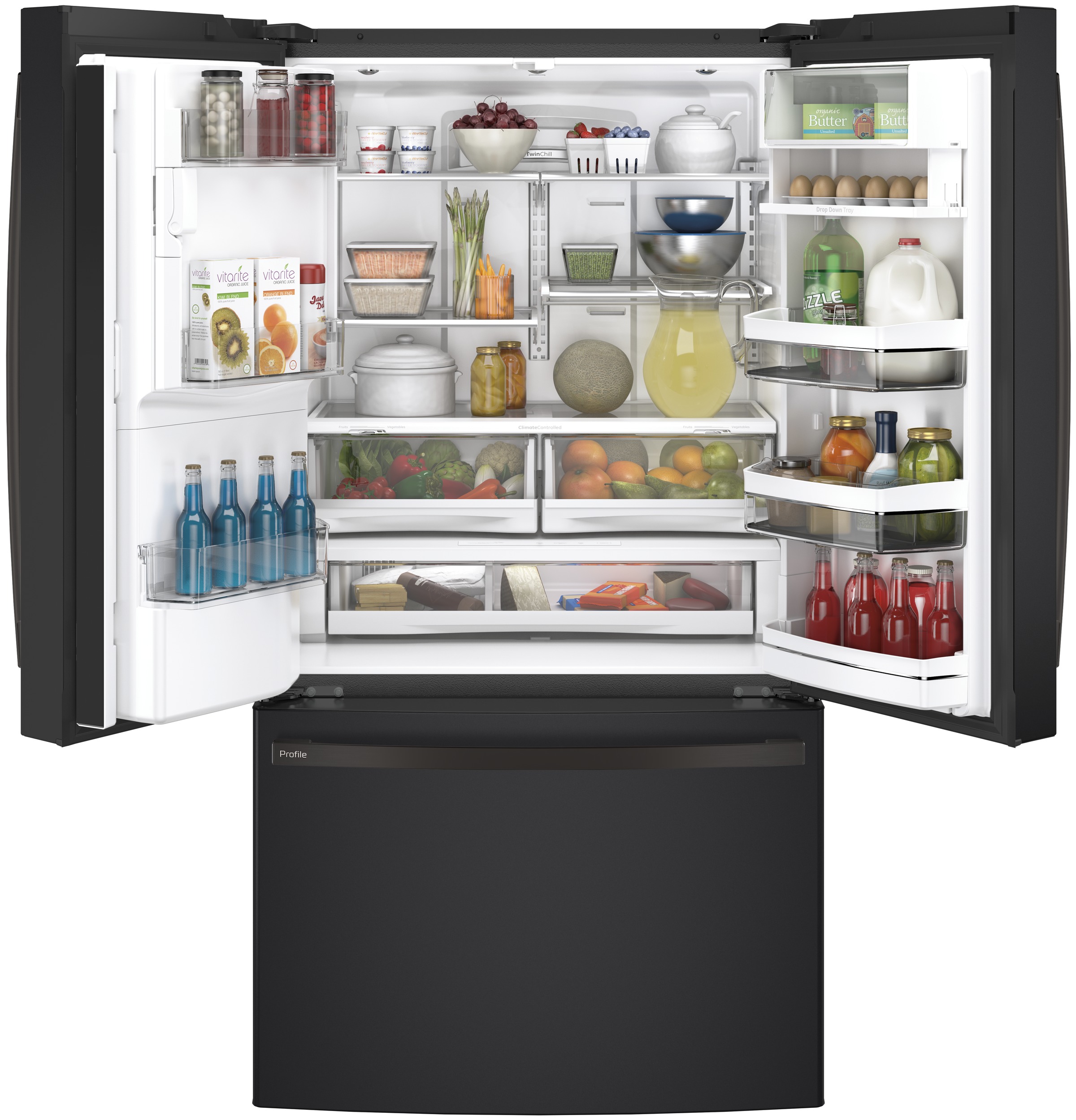 Series 22.1 Cu. Ft. Counter-Depth French-Door Refrigerator with Hands-Free AutoFill PYE22KELDS
