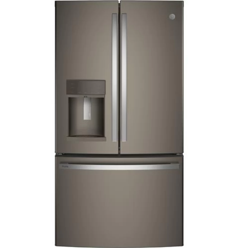 GE Profile Series 22.1 Cu. Ft. Counter-Depth French-Door Refrigerator with Hands-Free AutoFill Slate PYE22KMKES Picture 1