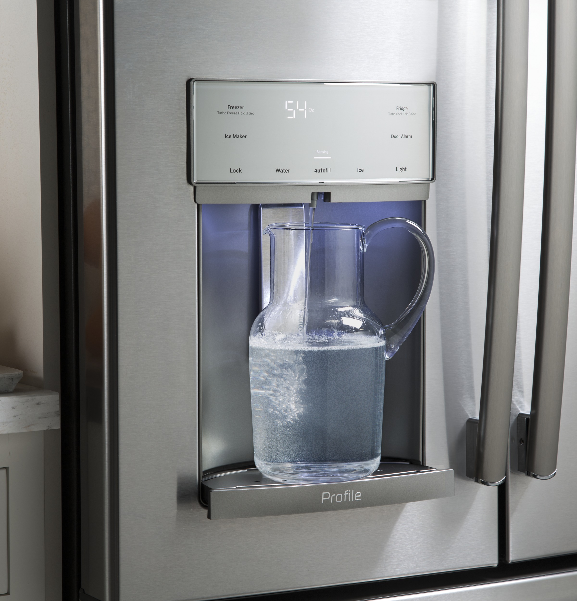 Series 22.1 Cu. Ft. Counter-Depth French-Door Refrigerator with Hands-Free AutoFill PYE22KSKSS