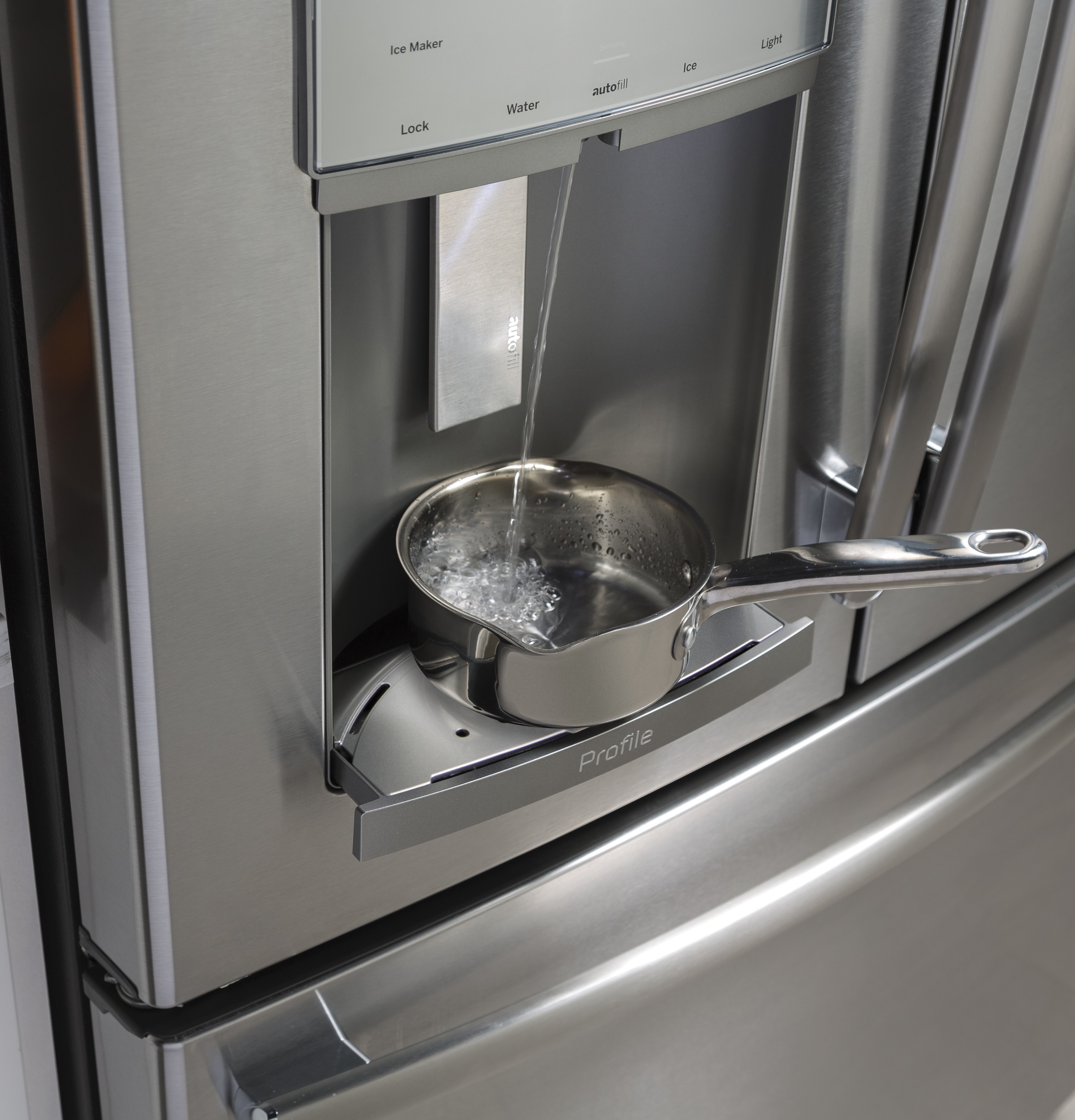 Series 22.1 Cu. Ft. Counter-Depth French-Door Refrigerator with Hands-Free AutoFill PYE22KSKSS