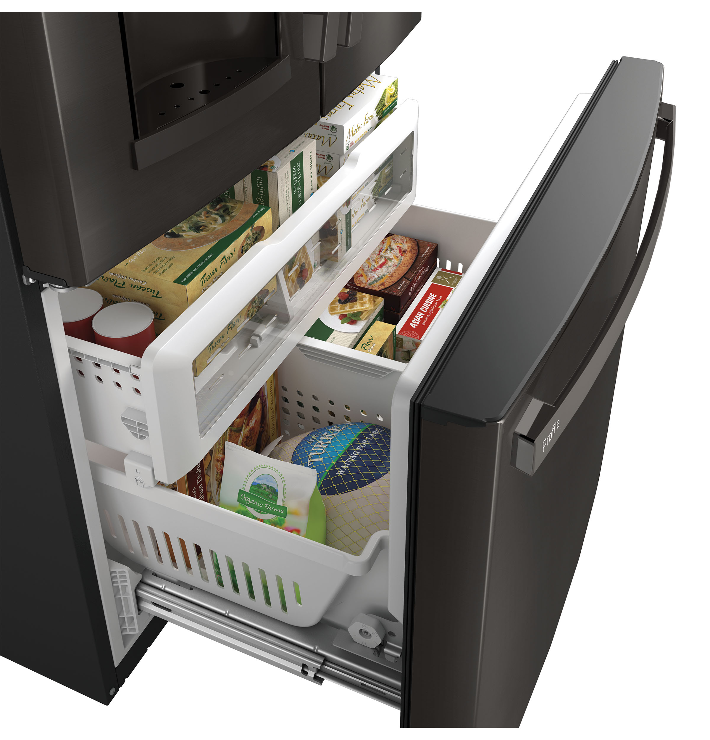 Series 22.2 Cu. Ft. Counter-Depth French-Door Refrigerator with Keurig K-Cup Brewing System PYE22PBLTS