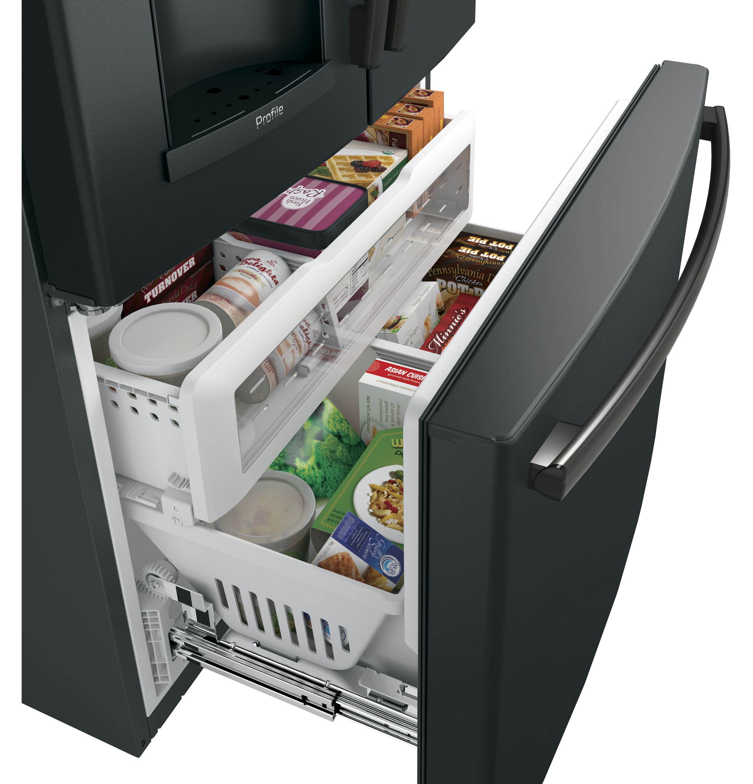 Series 22.2 Cu. Ft. Counter-Depth French-Door Refrigerator with Keurig K-Cup Brewing System PYE22PELDS