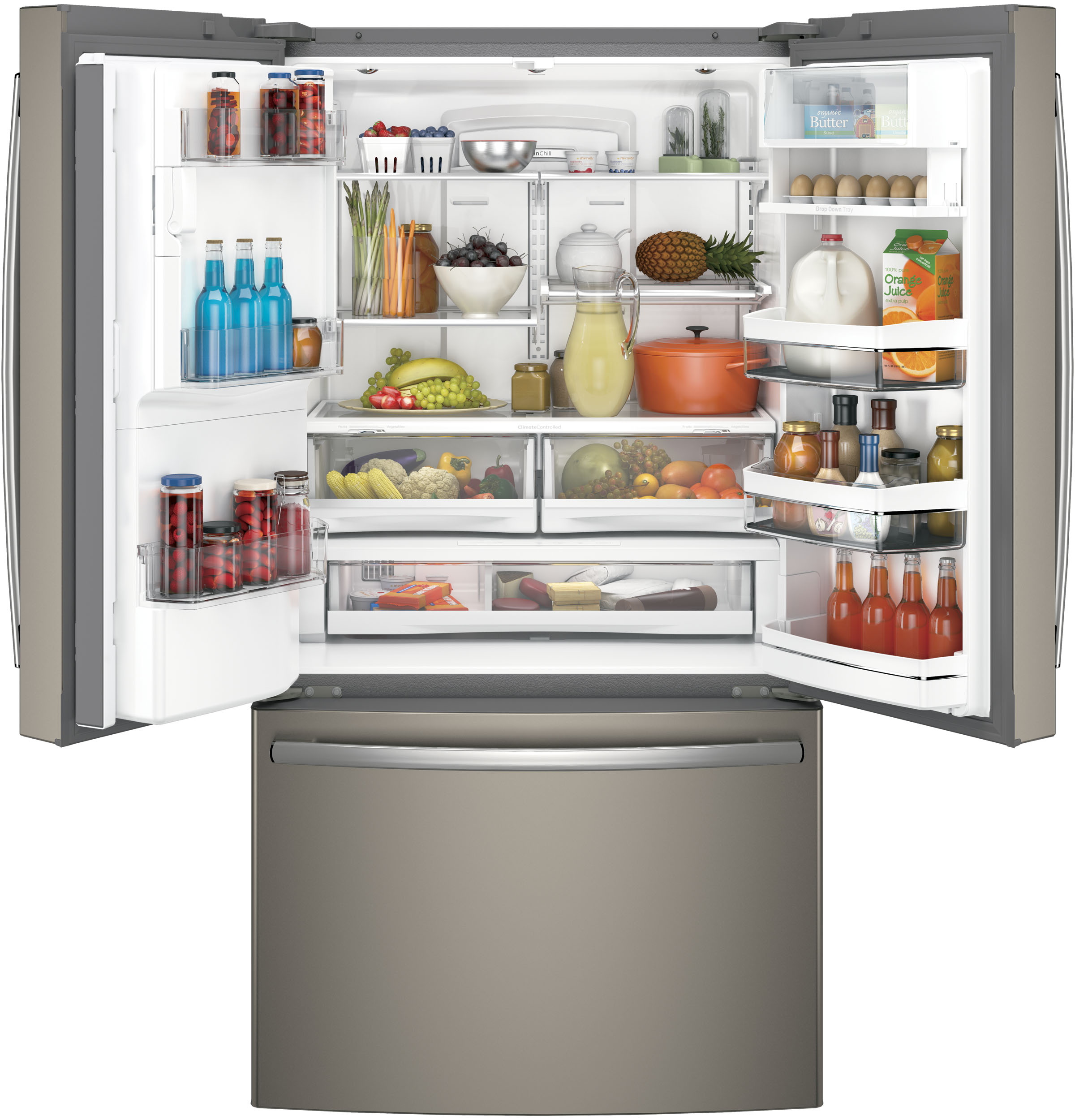 Series 22.2 Cu. Ft. Counter-Depth French-Door Refrigerator with Keurig K-Cup Brewing System PYE22PMKES