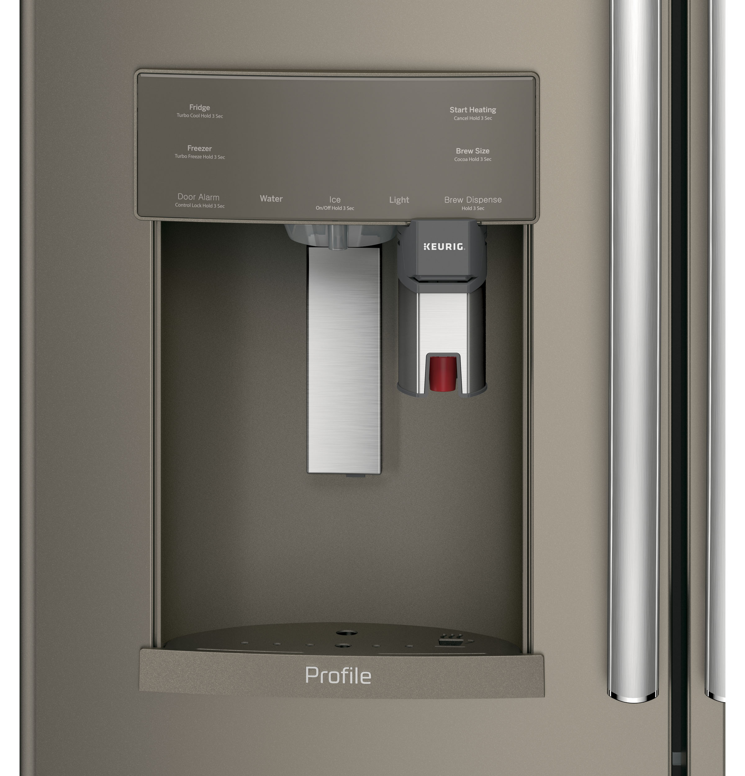 Series 22.2 Cu. Ft. Counter-Depth French-Door Refrigerator with Keurig K-Cup Brewing System PYE22PMKES