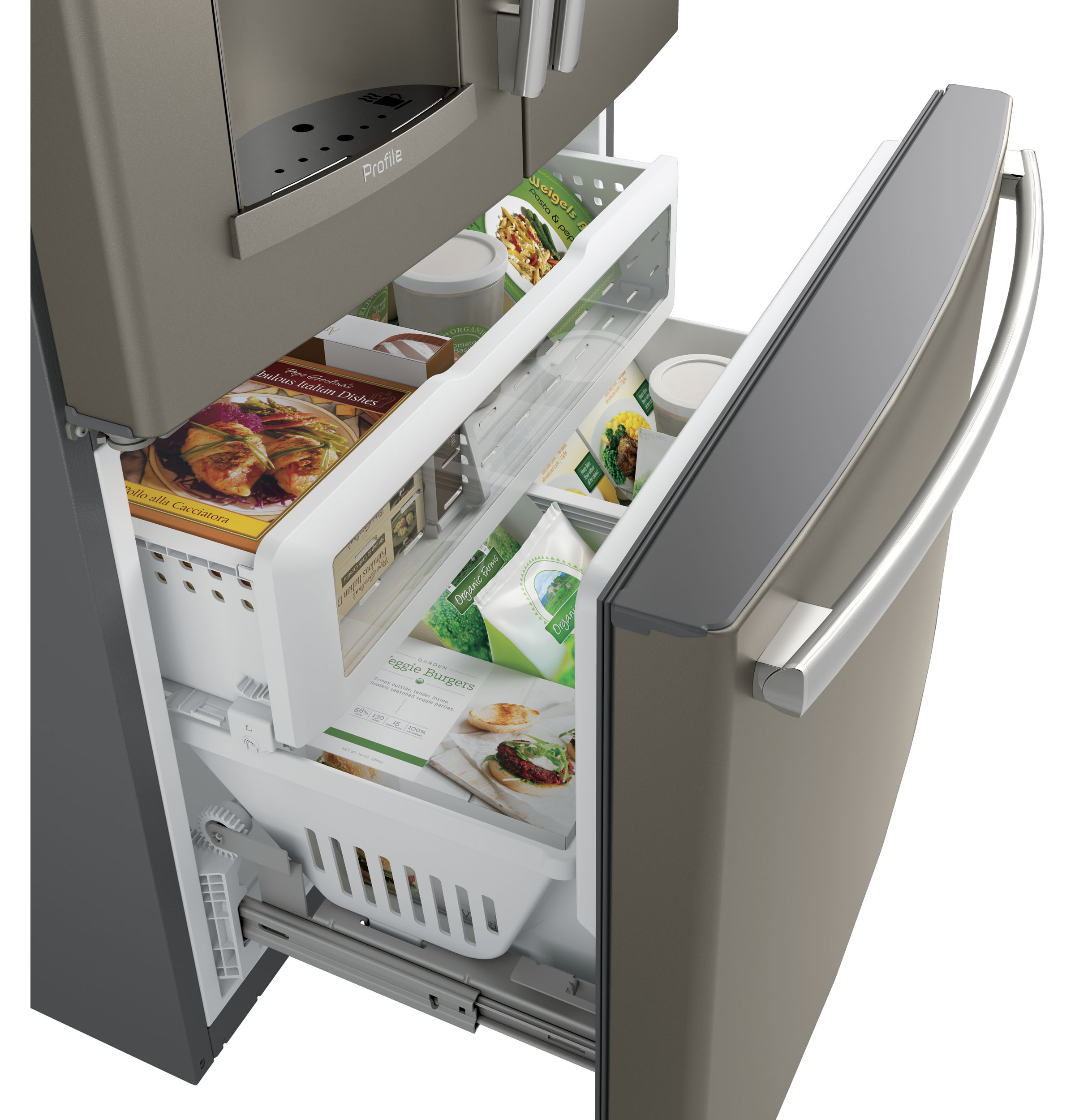 Series 22.2 Cu. Ft. Counter-Depth French-Door Refrigerator with Keurig K-Cup Brewing System PYE22PMKES