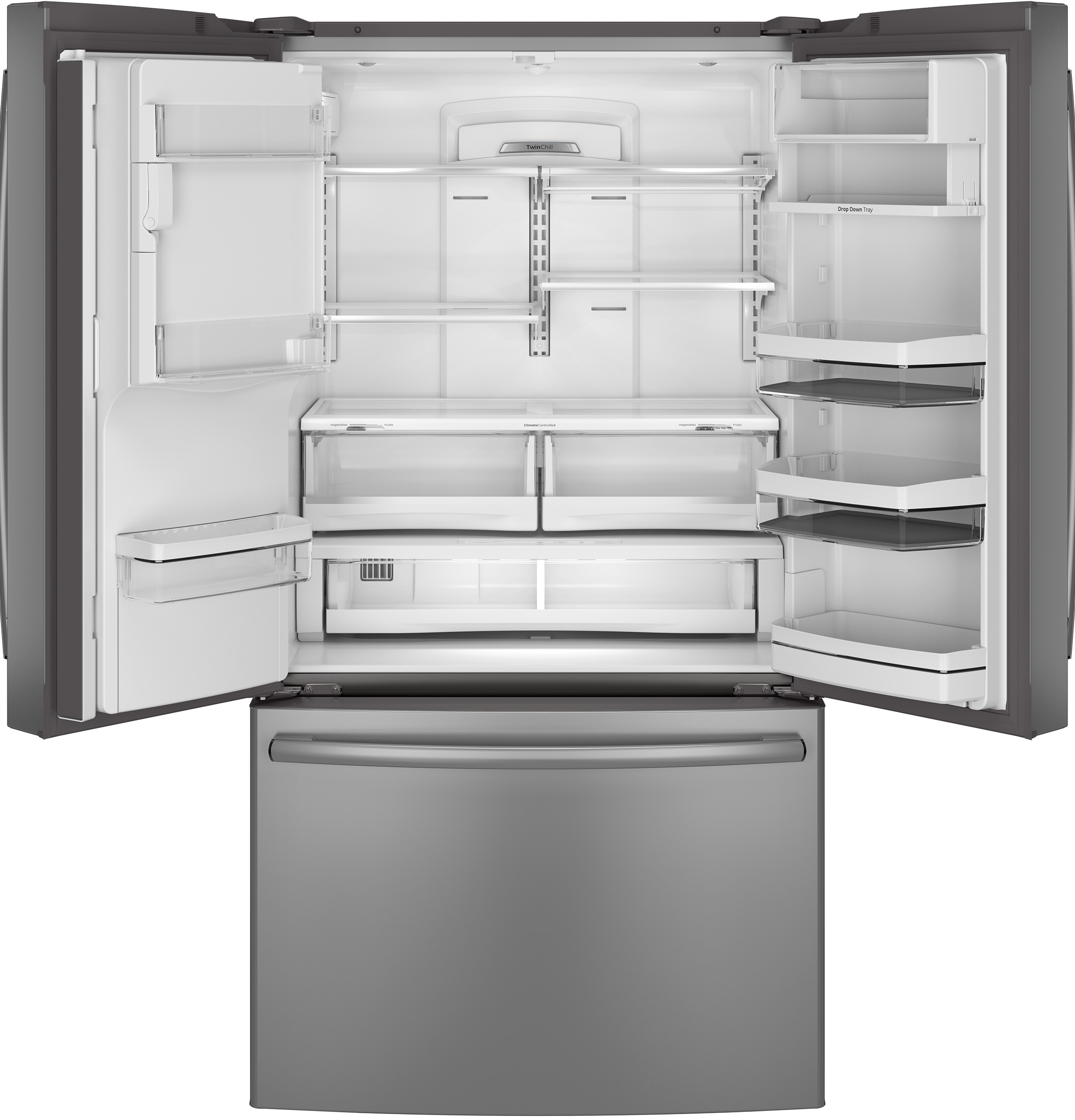 Series 22.1 Cu. Ft. Counter-Depth French-Door Refrigerator PYE22PSHSS