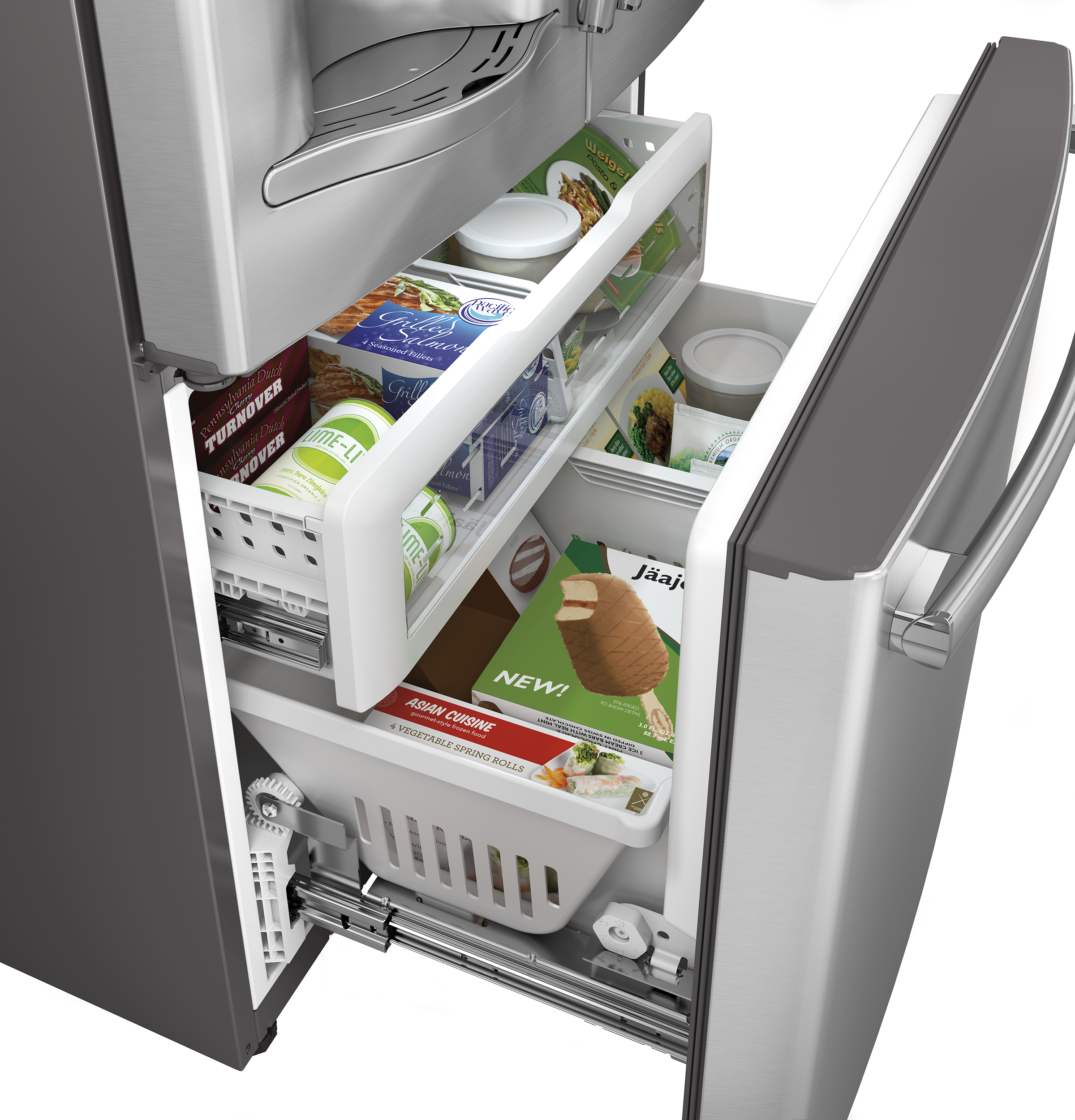 Series 22.1 Cu. Ft. Counter-Depth French-Door Refrigerator PYE22PSHSS