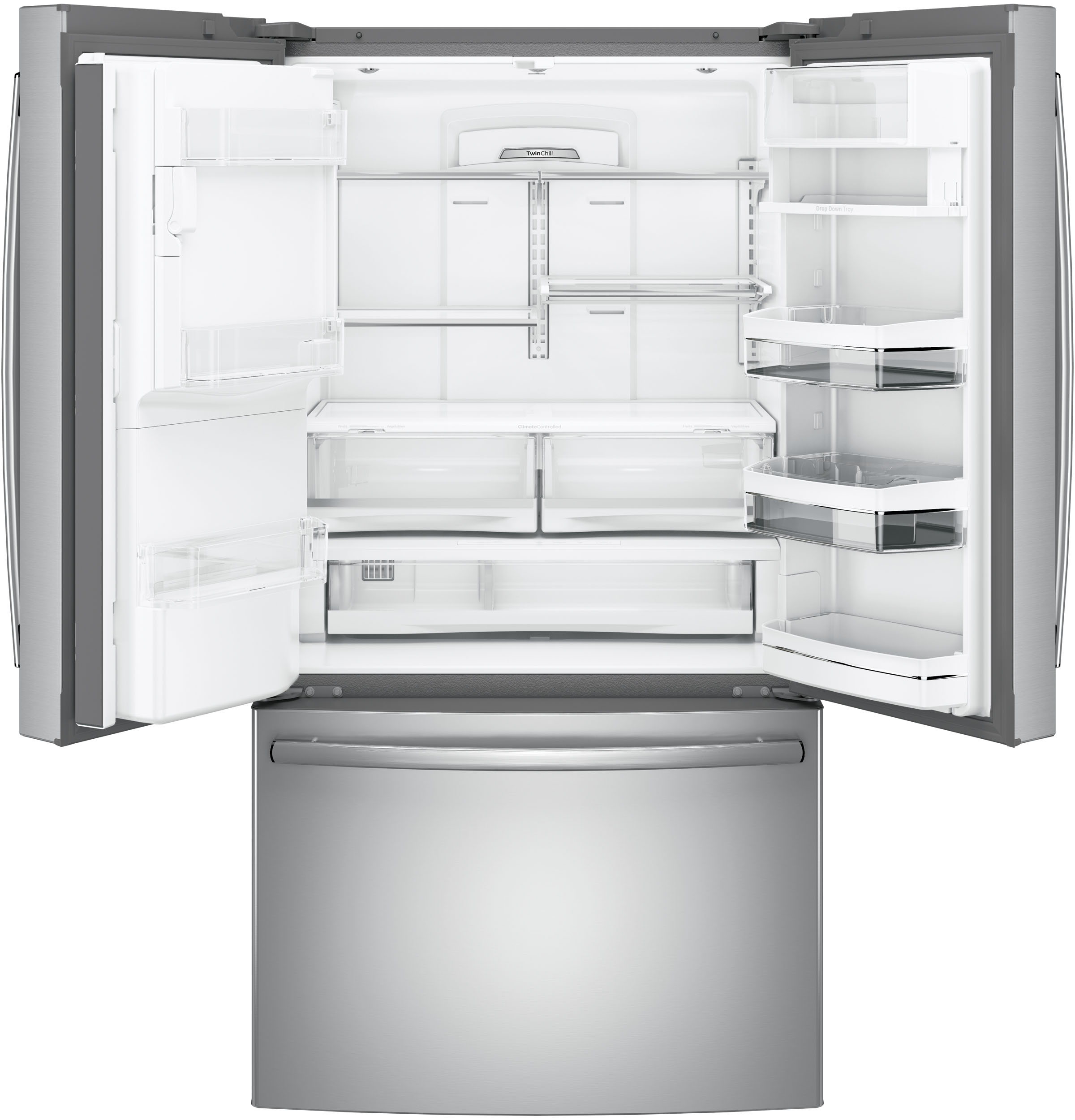 Series 22.1 Cu. Ft. Smart Counter-Depth French-Door Refrigerator with Keurig K-Cup Brewing System PYE22PSKSS