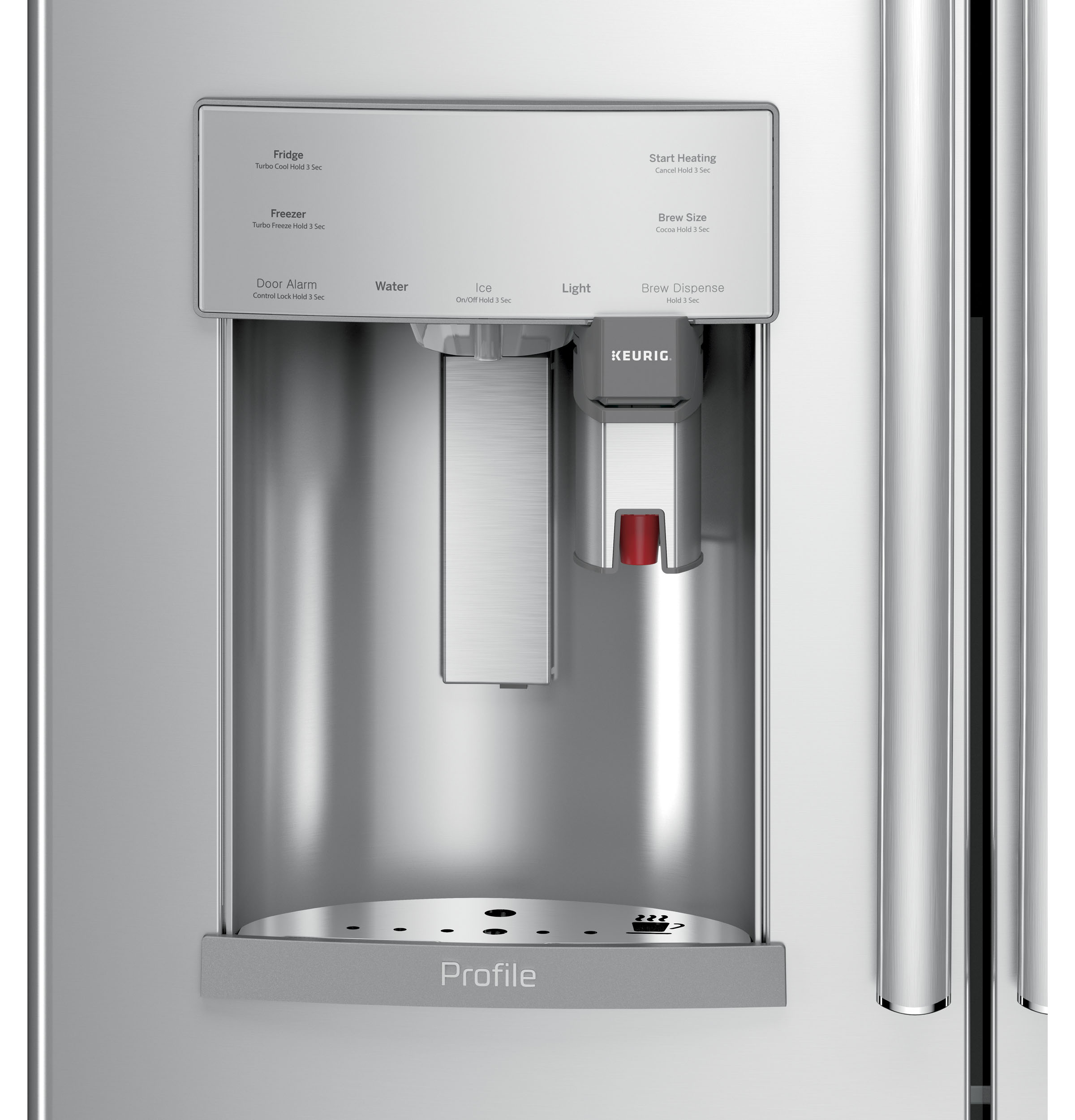 Series 22.1 Cu. Ft. Smart Counter-Depth French-Door Refrigerator with Keurig K-Cup Brewing System PYE22PSKSS