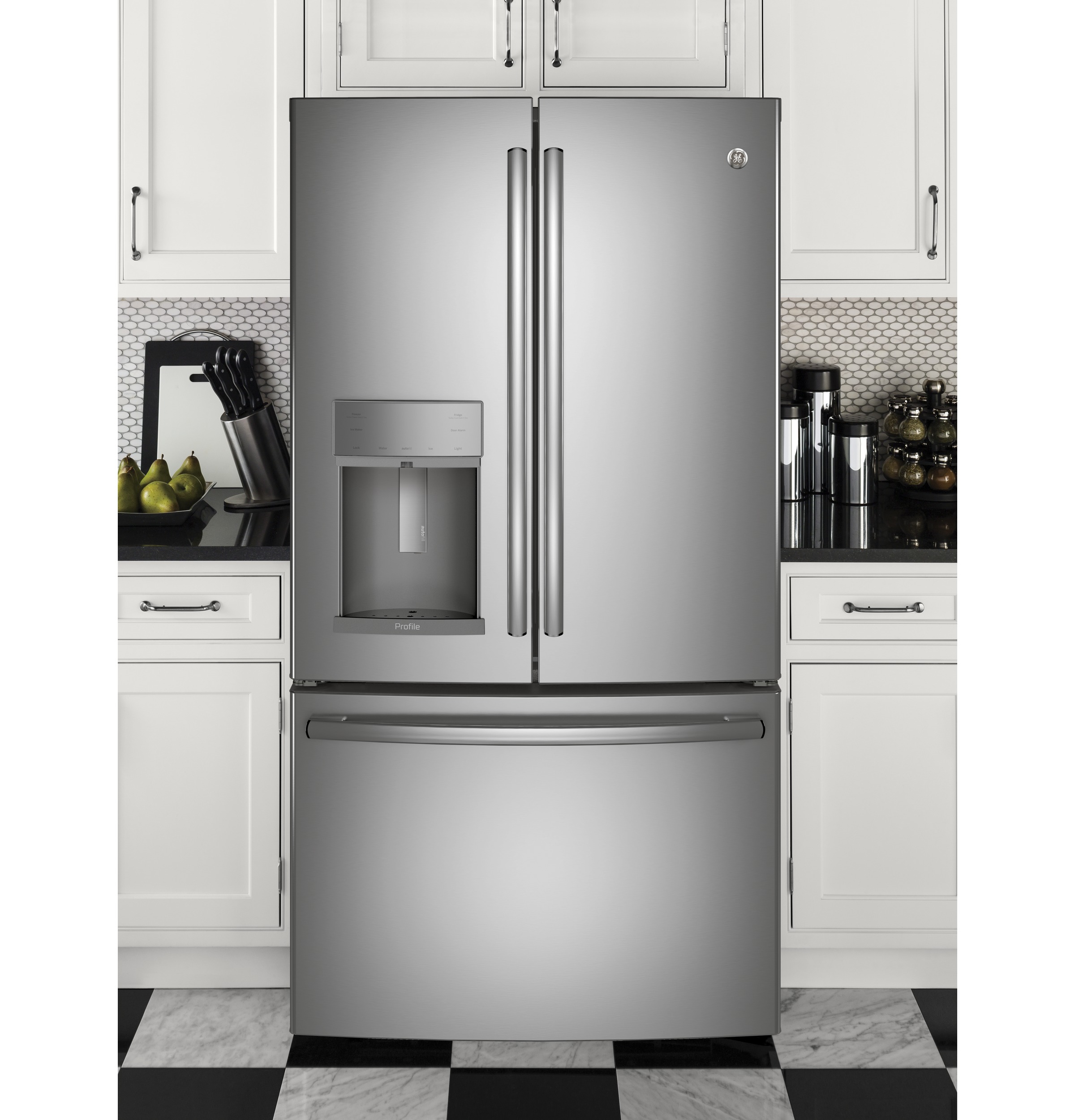 Series 22.1 Cu. Ft. Smart Counter-Depth French-Door Refrigerator with Keurig K-Cup Brewing System PYE22PSKSS
