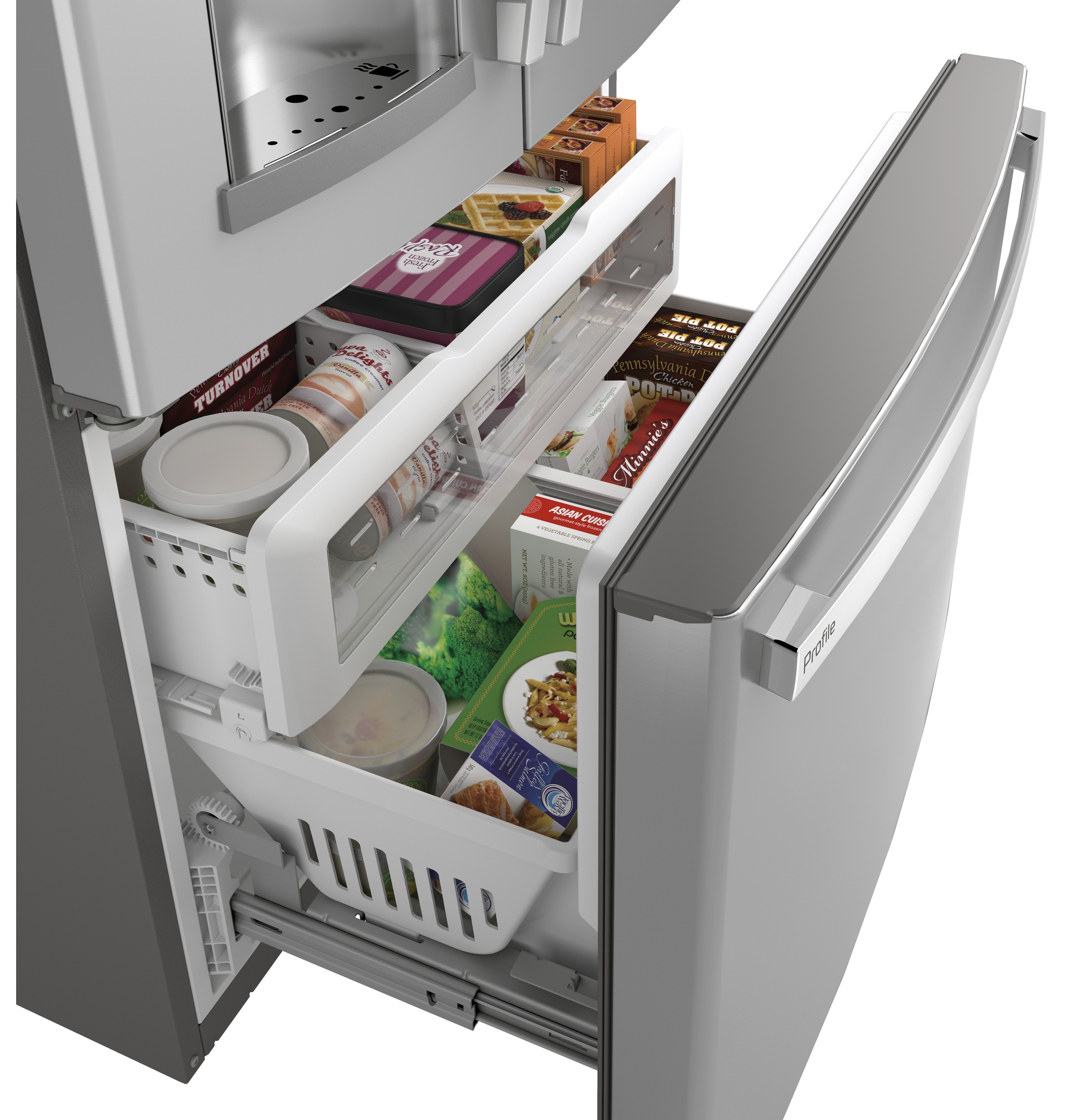 Series 22.1 Cu. Ft. Smart Counter-Depth Fingerprint Resistant French-Door Refrigerator with Keurig K-Cup Brewing PYE22PYNFS