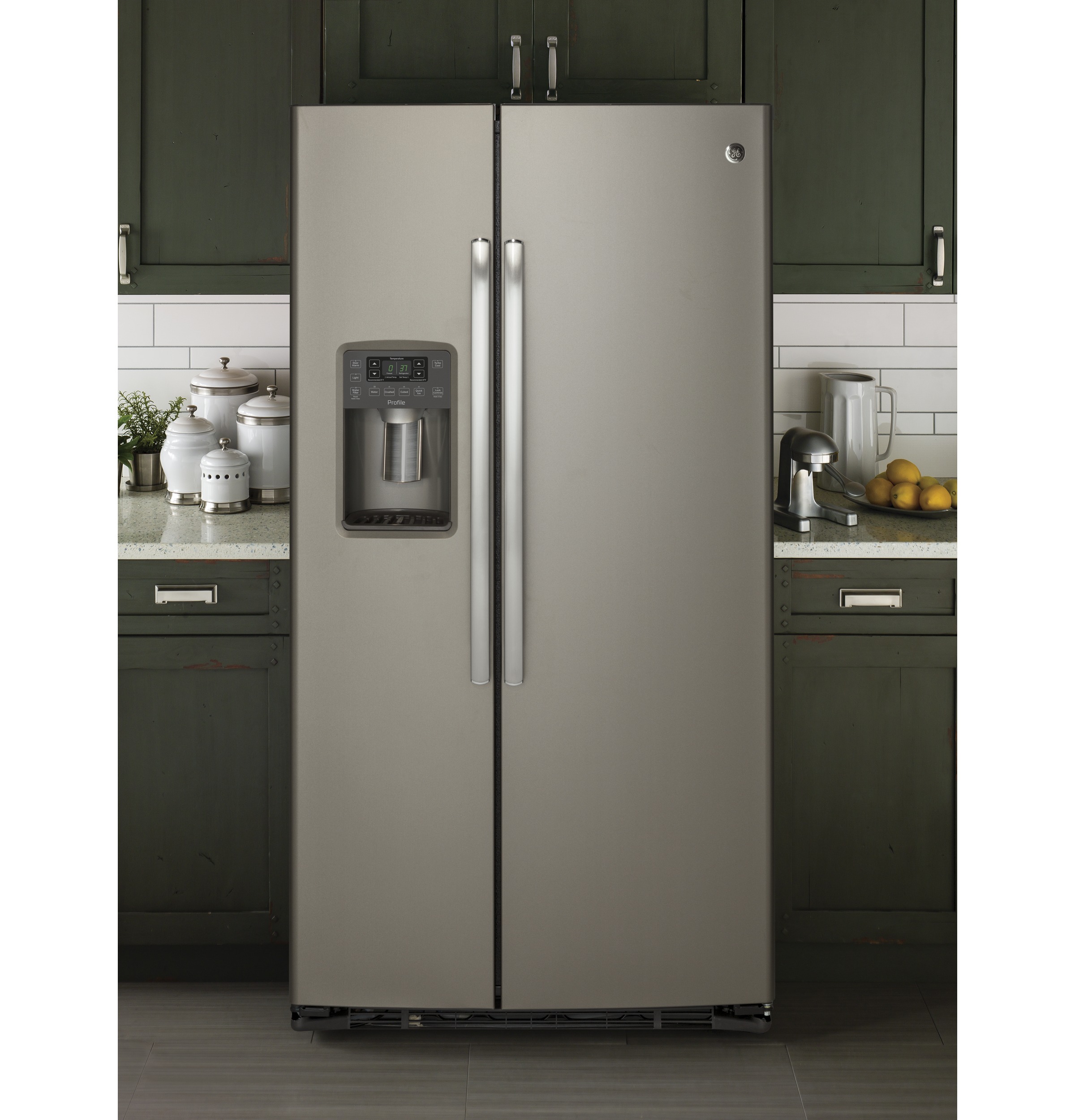 Series 21.9 Cu. Ft. Counter-Depth Side-By-Side Refrigerator PZS22MMKES