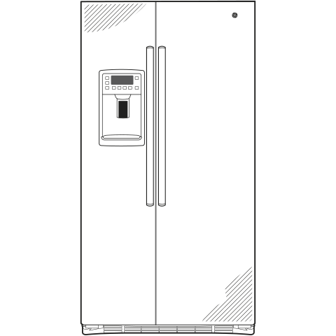 Series 21.9 Cu. Ft. Counter-Depth Side-By-Side Refrigerator PZS22MMKES