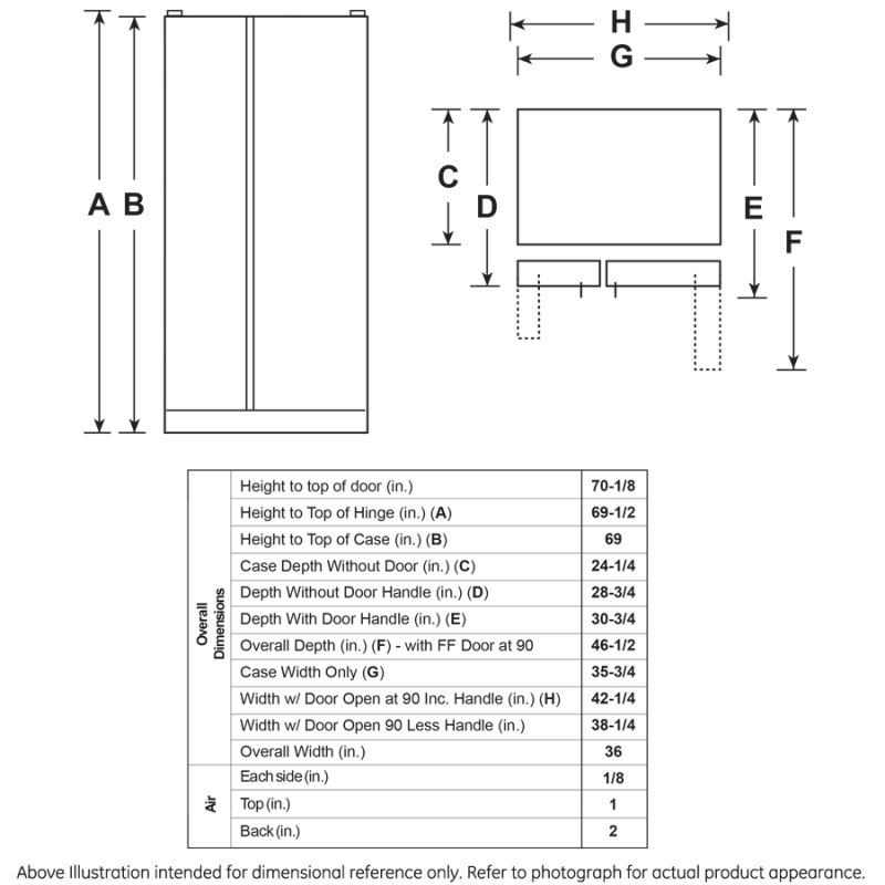 21.9 Cu. Ft. Counter-Depth Side-By-Side Refrigerator view 18