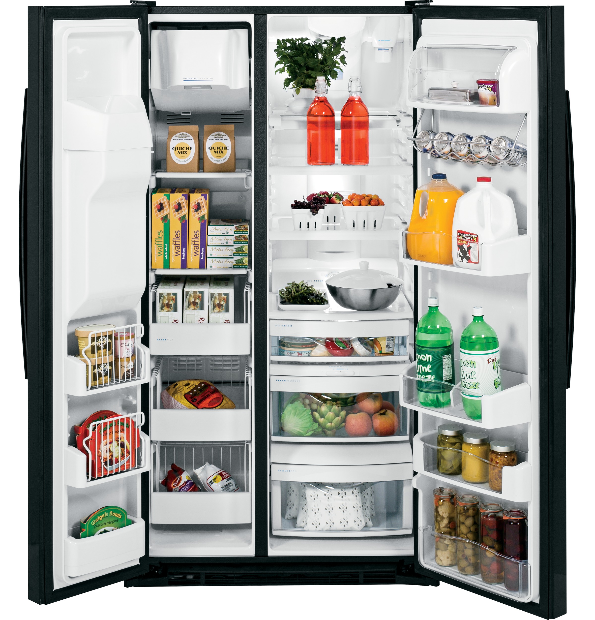 Series 23.3 Cu. Ft. Counter-Depth Side-by-Side Refrigerator PZS23KGEBB, product image 3 of 10