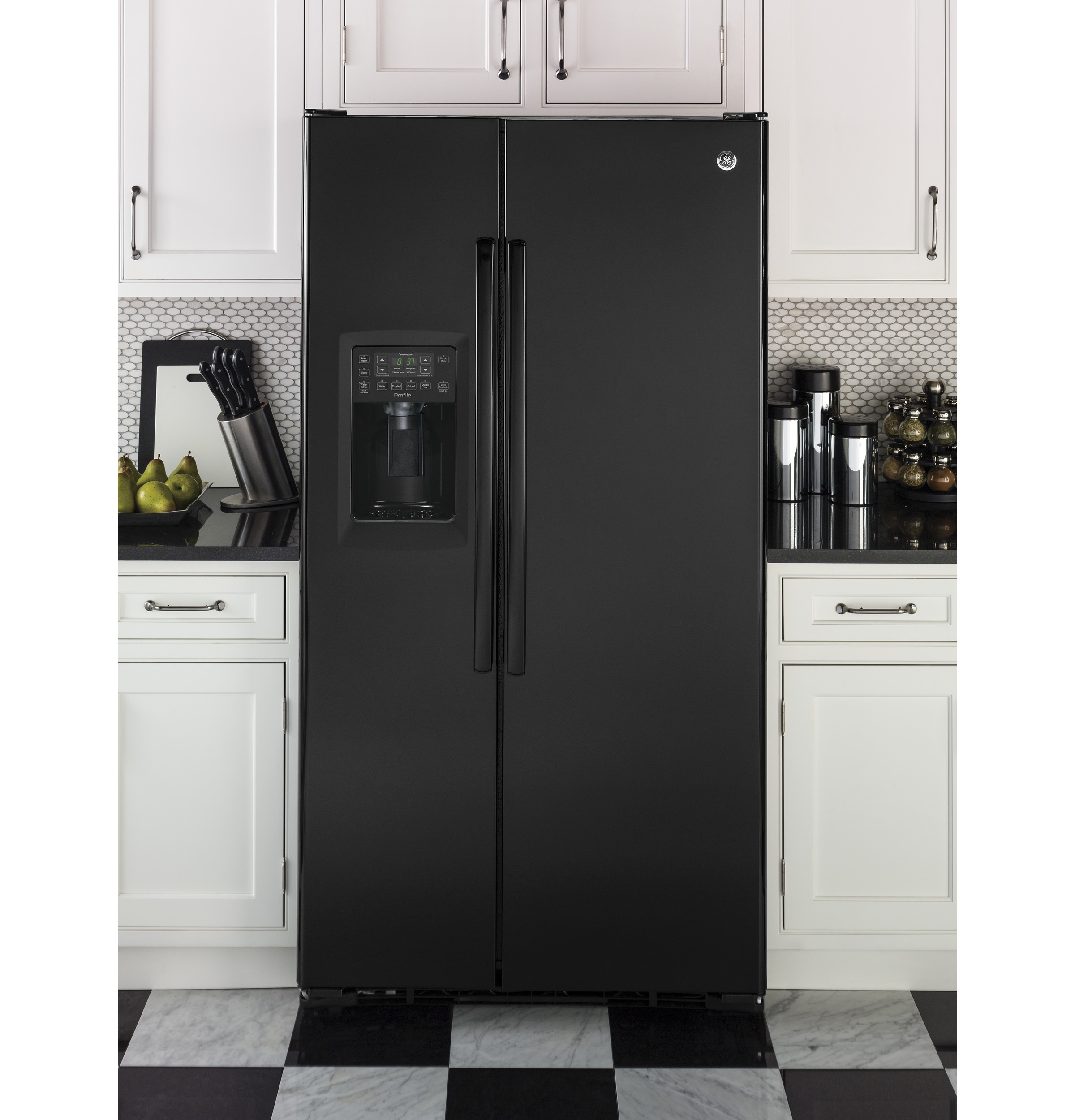 Series 23.3 Cu. Ft. Counter-Depth Side-by-Side Refrigerator PZS23KGEBB, product image 5 of 10