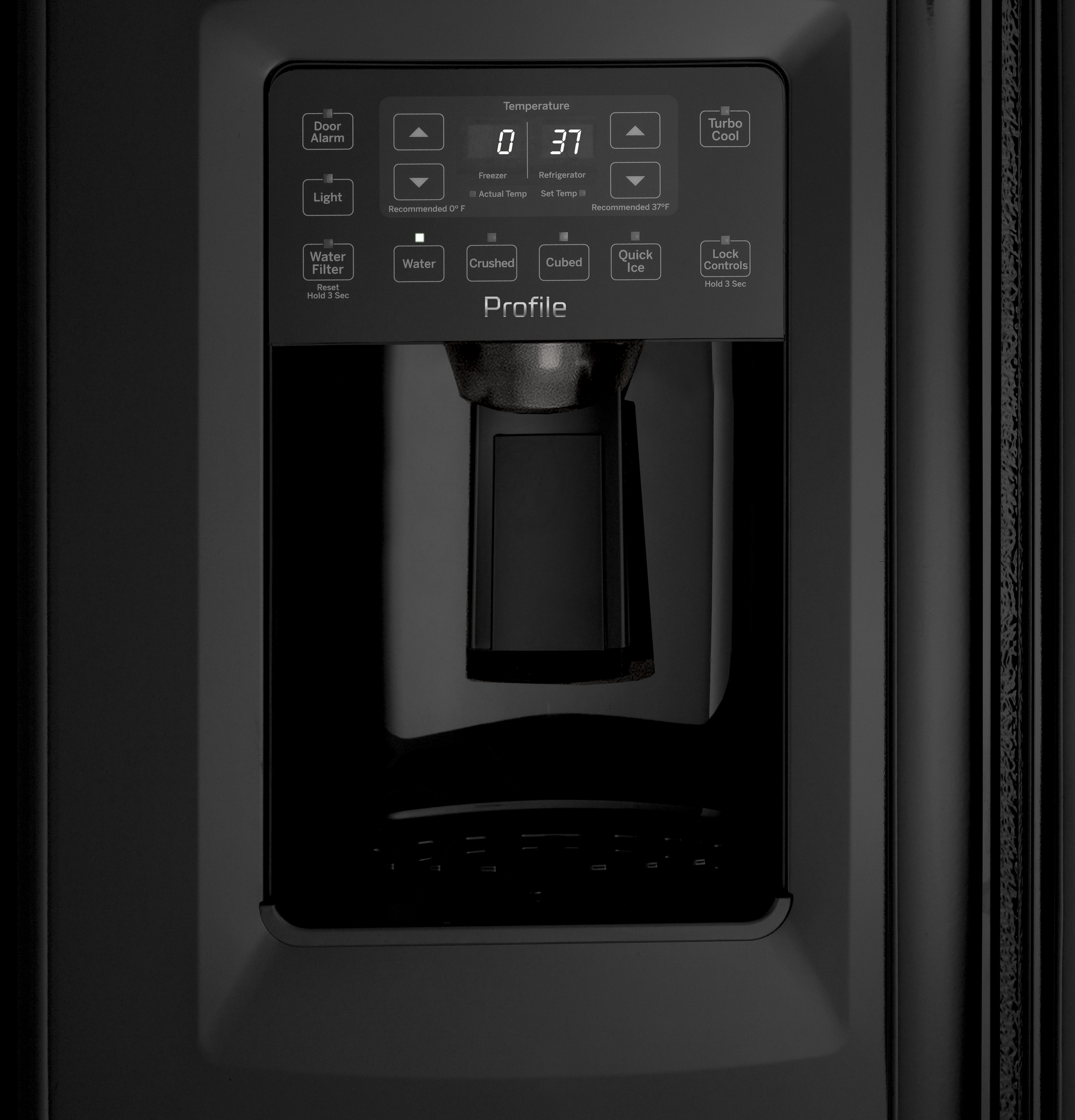 Series 23.3 Cu. Ft. Counter-Depth Side-by-Side Refrigerator PZS23KGEBB, product image 6 of 10