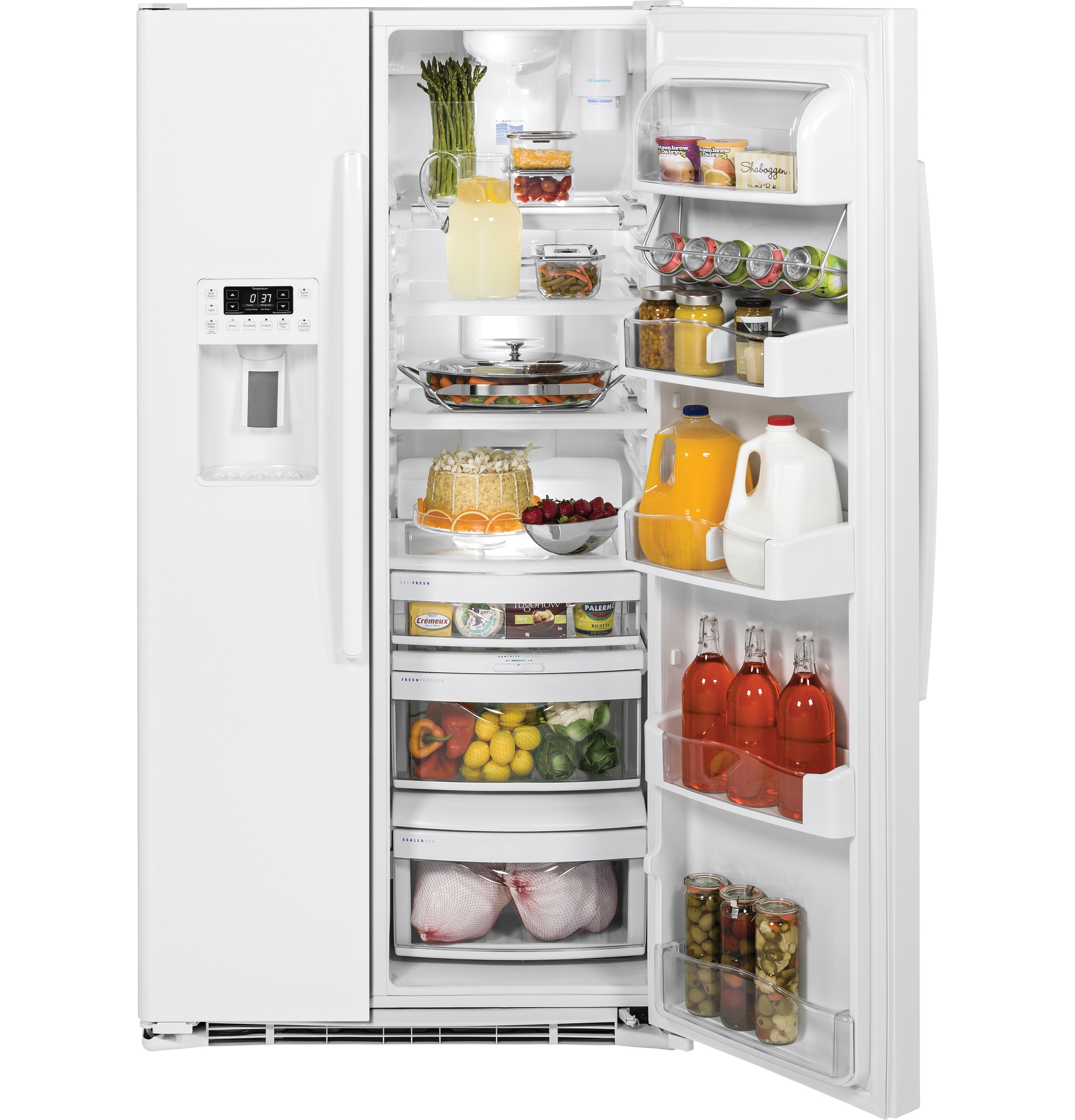 Series 23.3 Cu. Ft. Counter-Depth Side-by-Side Refrigerator PZS23KGEWW