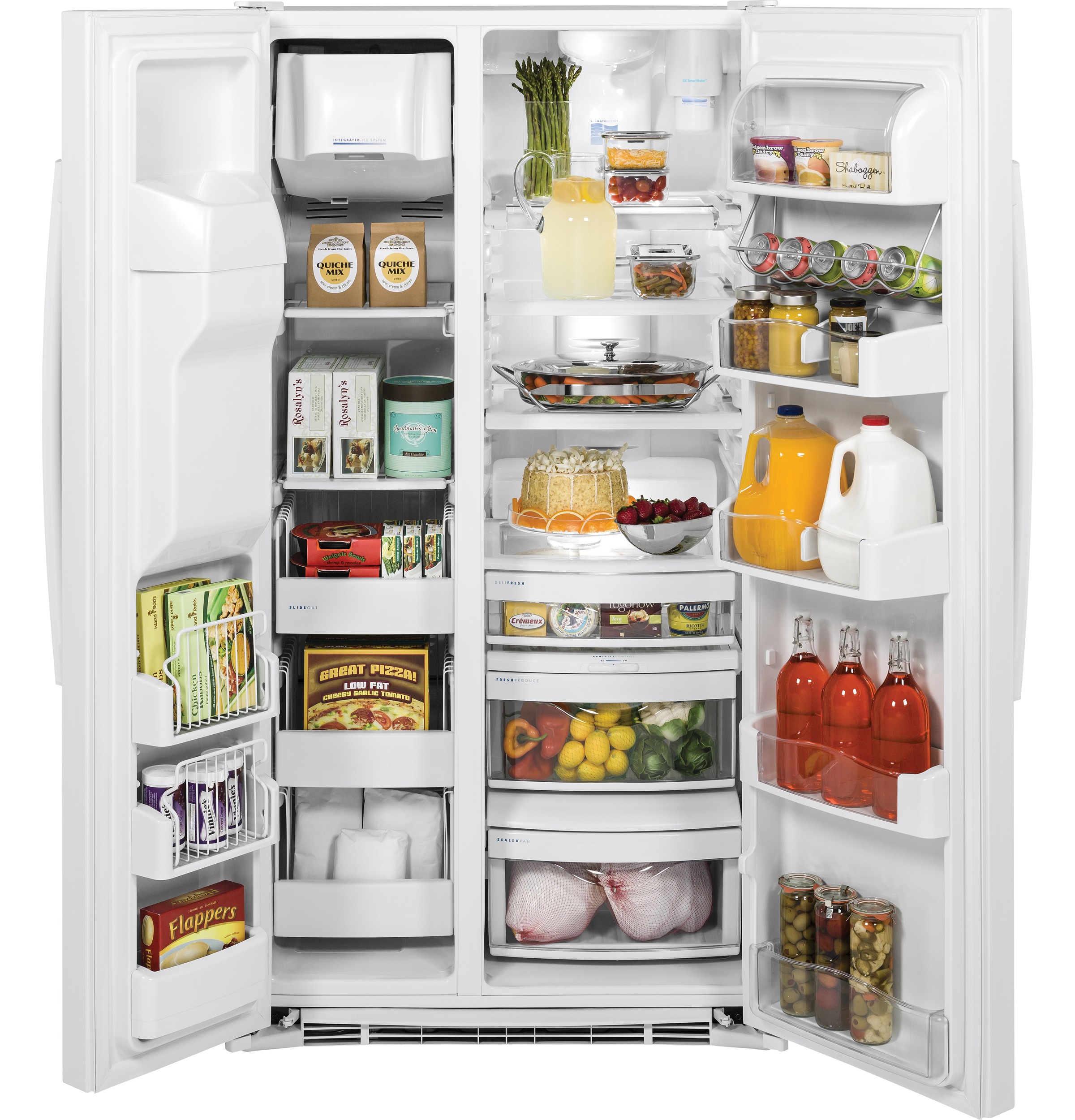Series 23.3 Cu. Ft. Counter-Depth Side-by-Side Refrigerator PZS23KGEWW