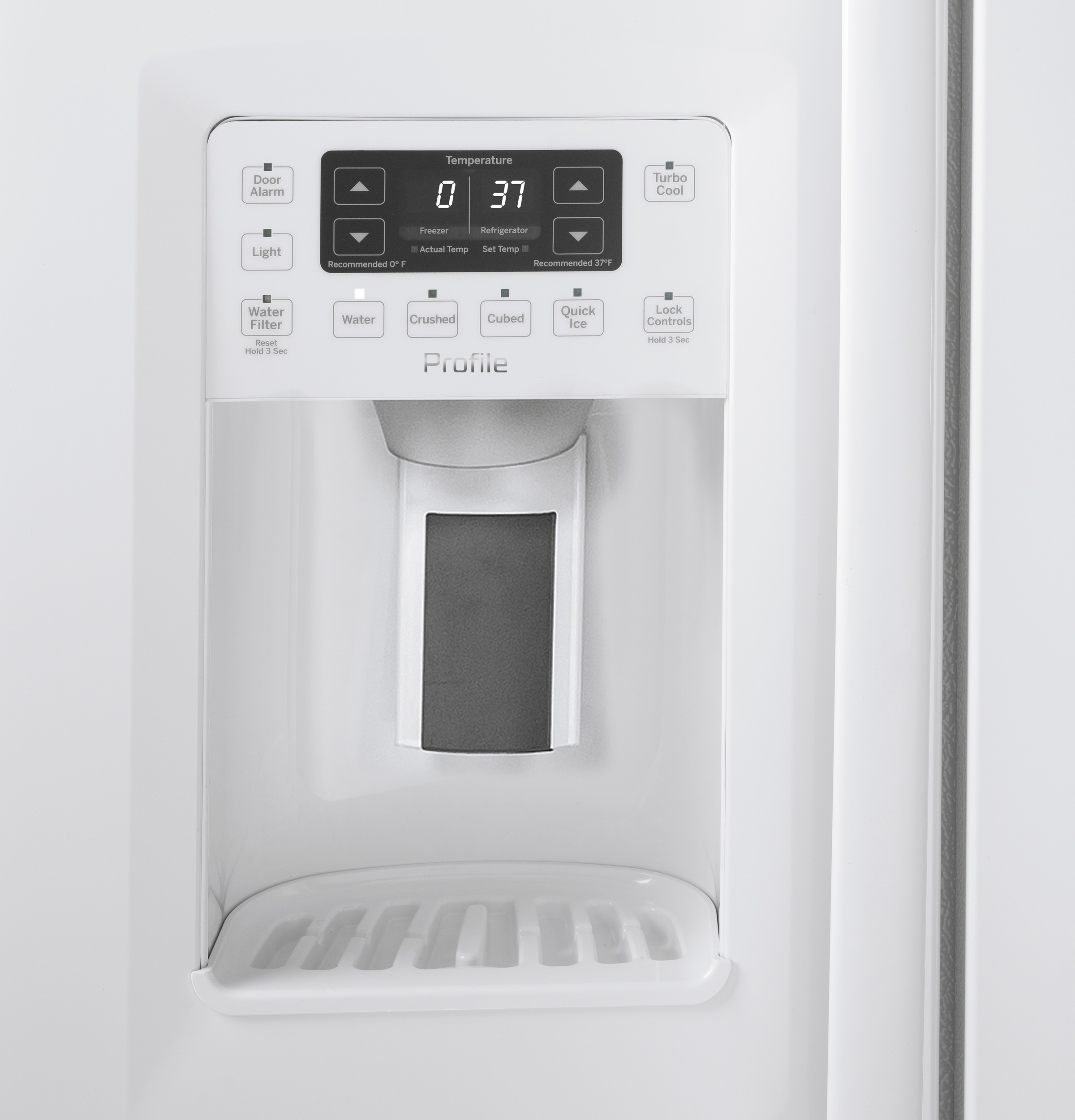 Series 23.3 Cu. Ft. Counter-Depth Side-by-Side Refrigerator PZS23KGEWW