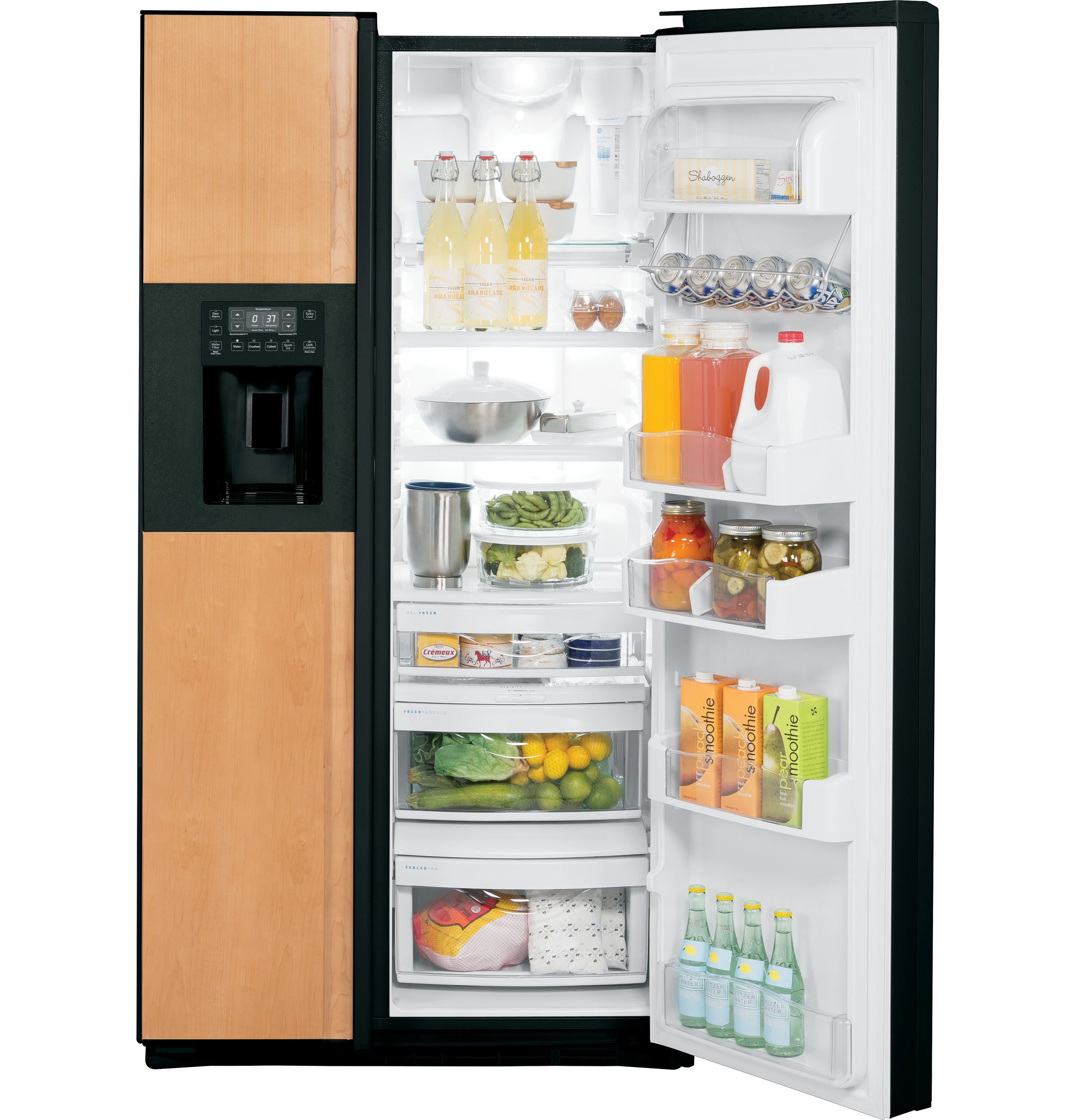 Series 23.3 Cu. Ft. Counter-Depth Side-by-Side Refrigerator PZS23KPEBV