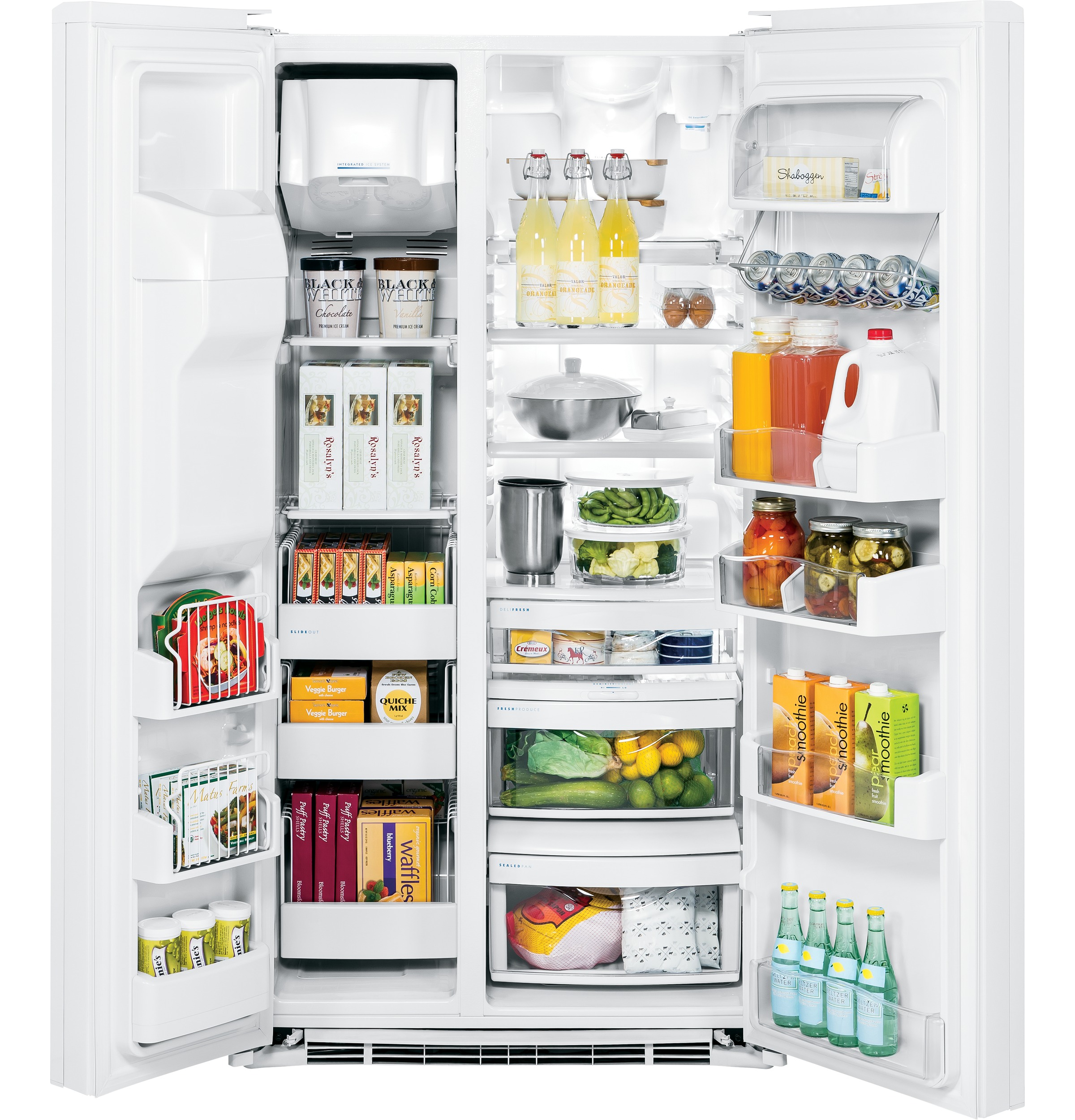 Series 23.3 Cu. Ft. Counter-Depth Side-by-Side Refrigerator PZS23KPEWV