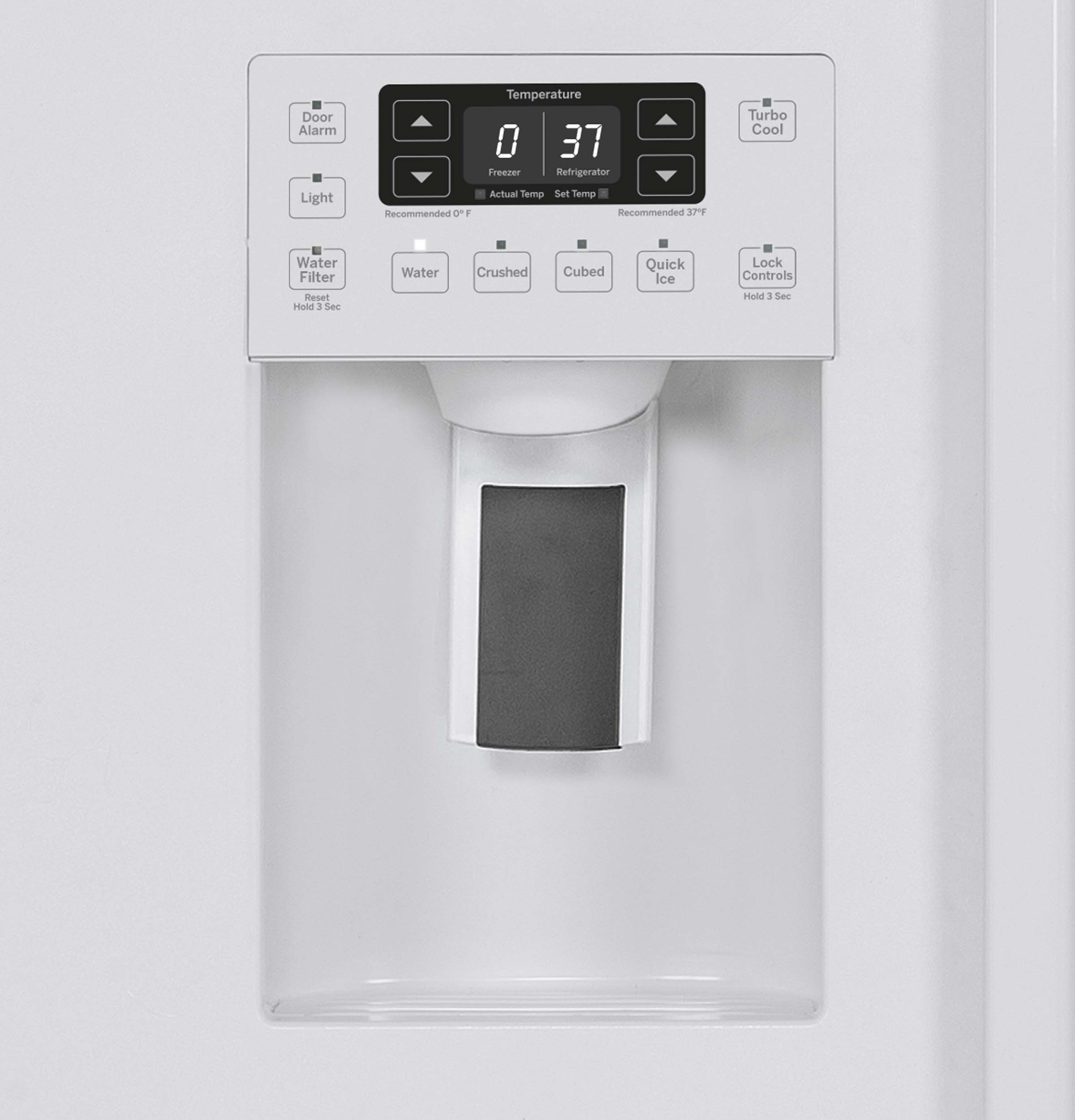 Series 23.3 Cu. Ft. Counter-Depth Side-by-Side Refrigerator PZS23KPEWV