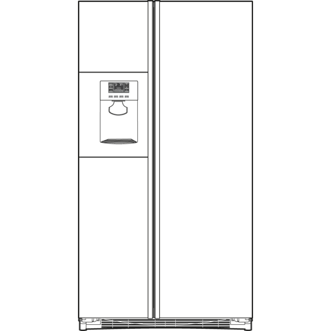 Series 23.3 Cu. Ft. Counter-Depth Side-by-Side Refrigerator PZS23KPEWV