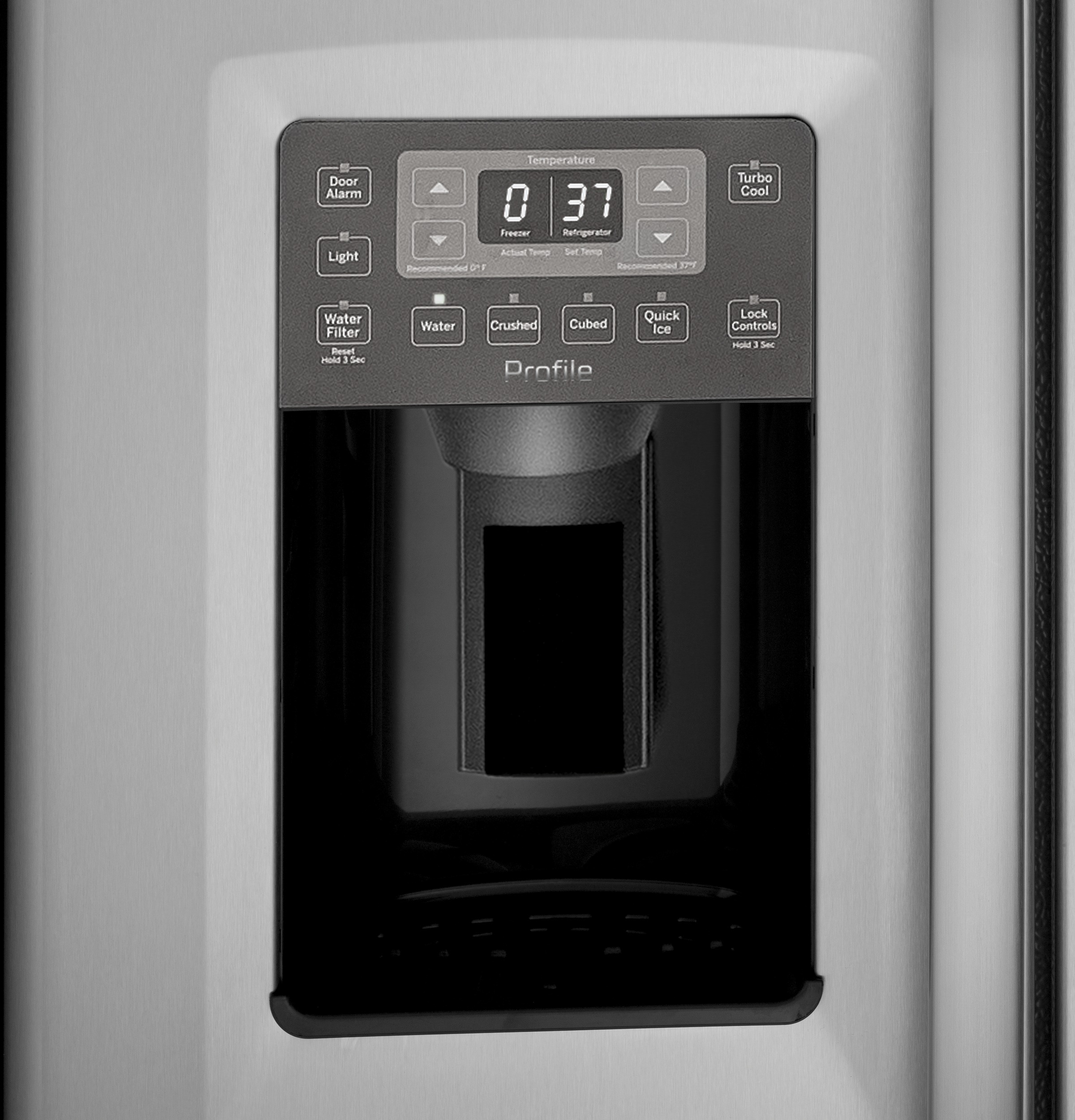 Series 23.3 Cu. Ft. Counter-Depth Side-by-Side Refrigerator PZS23KSESS