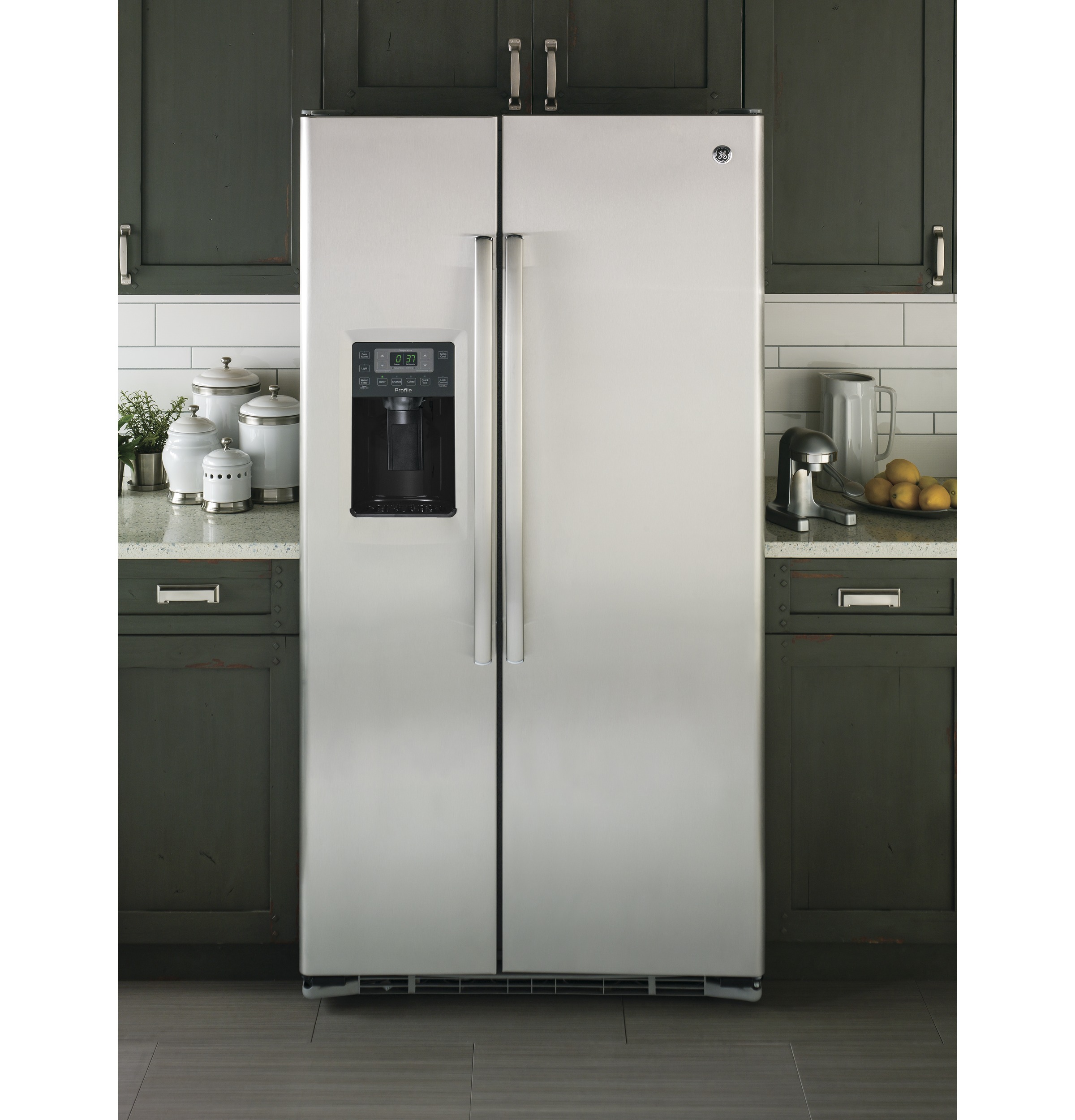 Series 23.3 Cu. Ft. Counter-Depth Side-by-Side Refrigerator PZS23KSESS