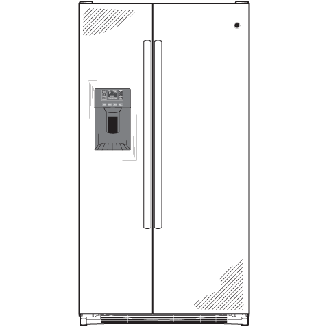 Series 23.3 Cu. Ft. Counter-Depth Side-by-Side Refrigerator PZS23KSESS
