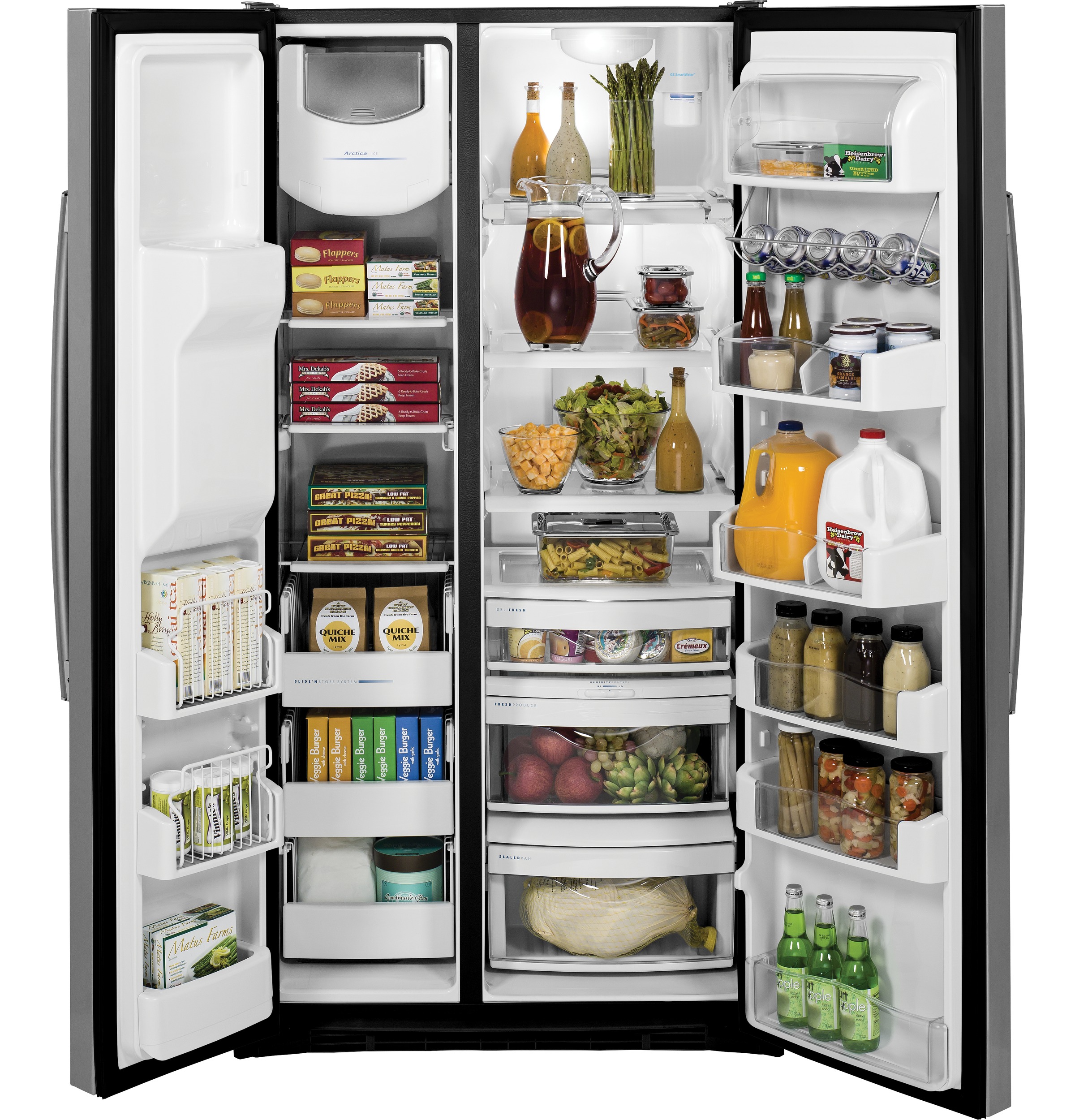 Series 24.6 Cu. Ft. Counter-Depth Side-by-Side Refrigerator PZS25KSESS