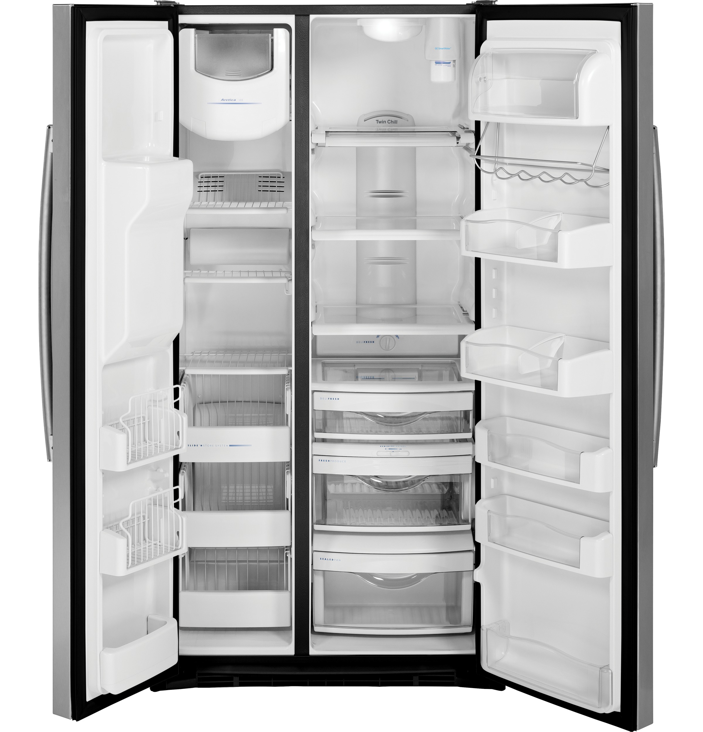 Series 24.6 Cu. Ft. Counter-Depth Side-by-Side Refrigerator PZS25KSESS
