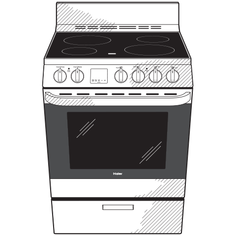 Haier ENERGY STAR® 24" 2.9 Cu. Ft. Electric RangeHaier ENERGY STAR® 24" 2.9 Cu. Ft. Electric Range view 44
